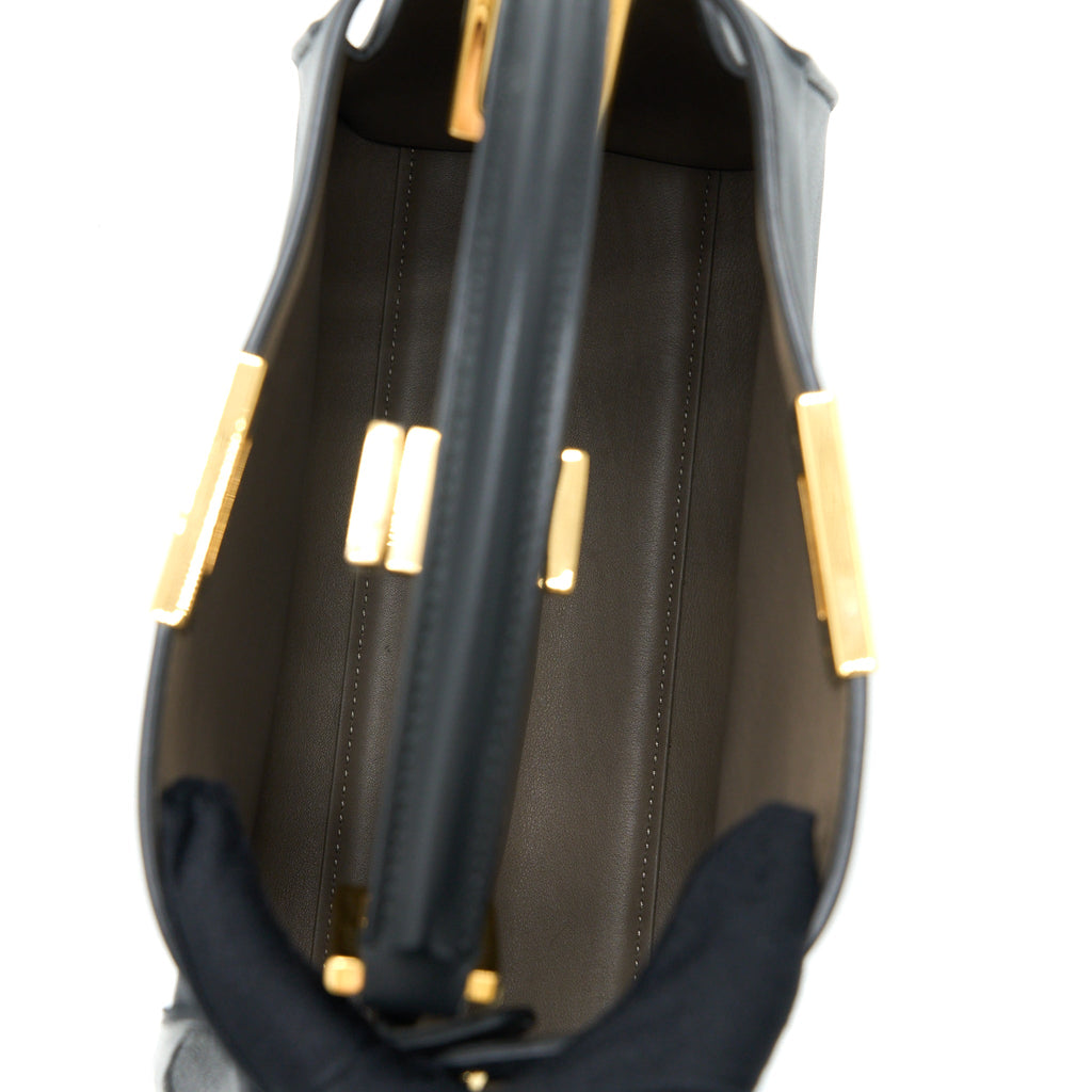 FENDI SMALL PEEKABOO ICONIC BAG CALFSKIN BLACK GHW
