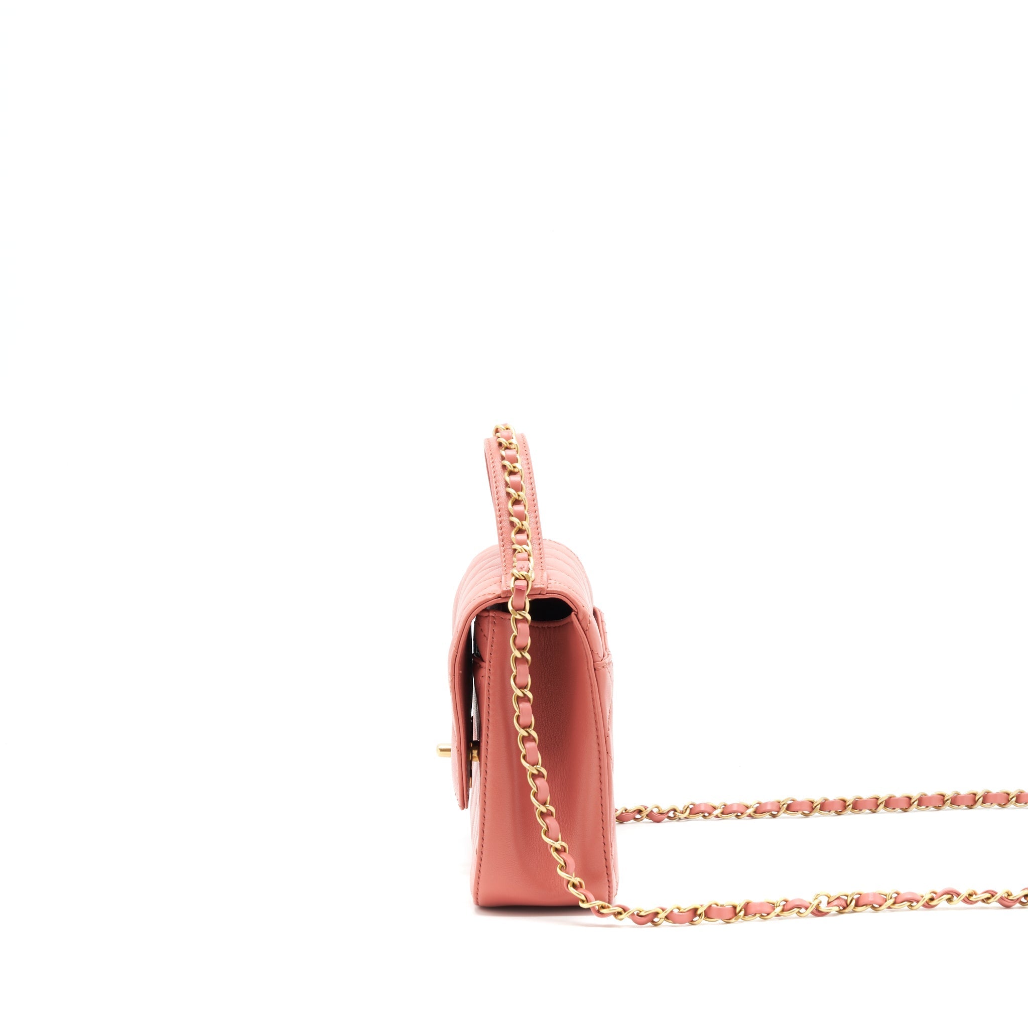 CHANEL TOP HANDLE METIS BAG LAMBSKIN PINK BRUSHED GHW