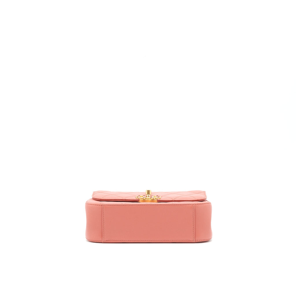 CHANEL TOP HANDLE METIS BAG LAMBSKIN PINK BRUSHED GHW