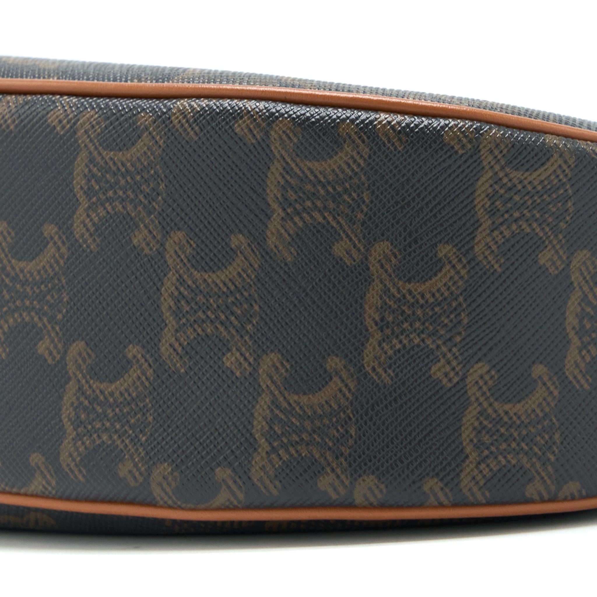 CELINE AVA BAG IN TRIOMPHE CANVAS AND CALFSKIN TAN