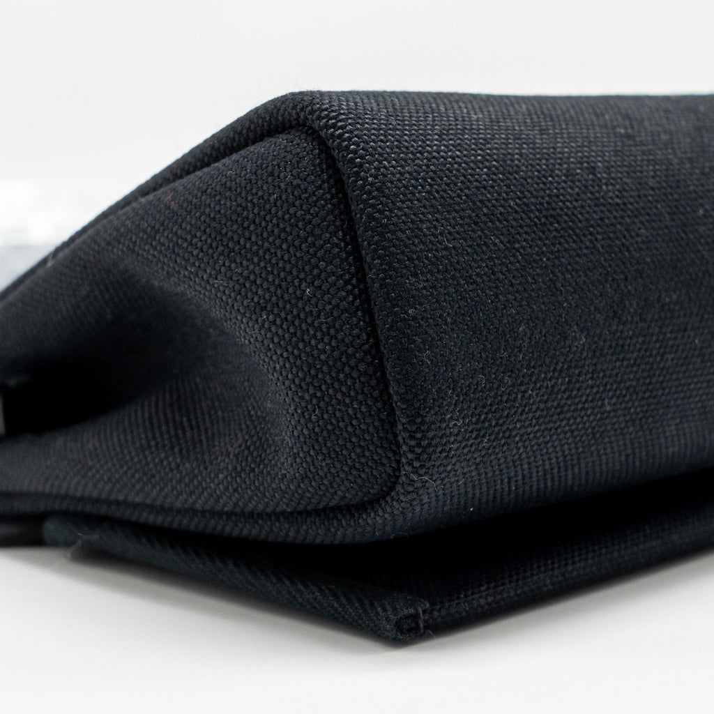 HERMES HERBAG MINI CANVAS/HUNTER LEATHER BLACK GHW