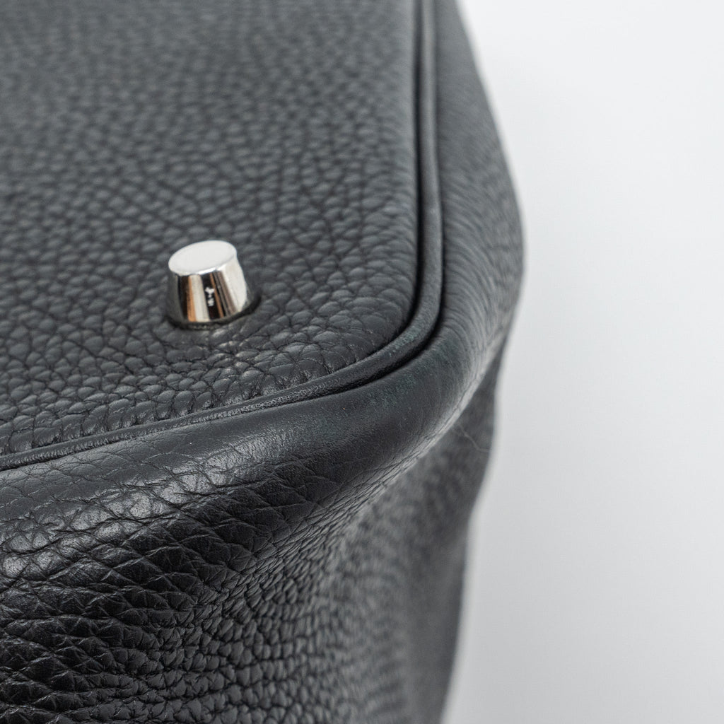 HERMES PICOTIN 22 BAG CLEMENCE BLACK SHW