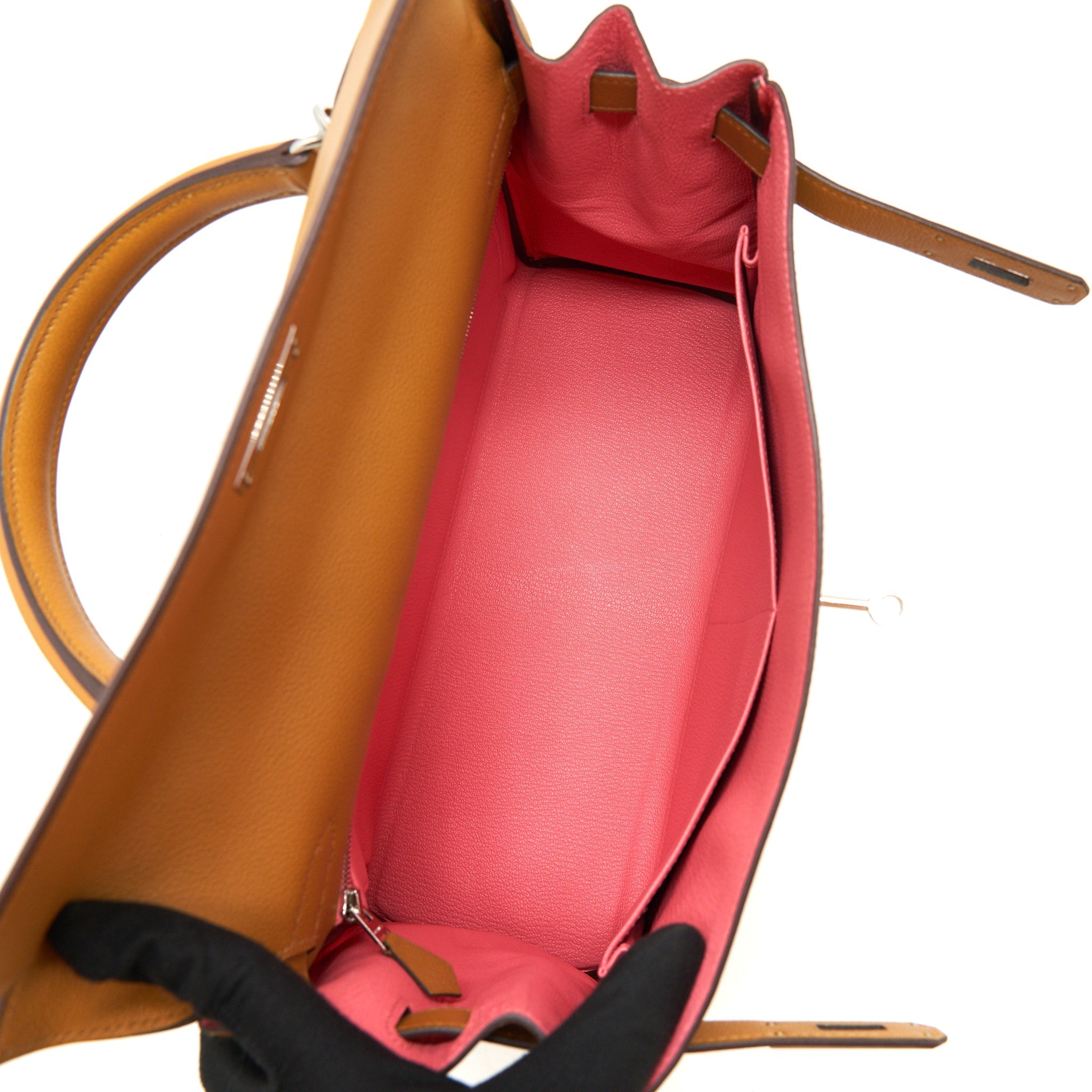 HERMES KELLY 32 EVERCOLOR CARAMEL / ROSE D’ETE SHW