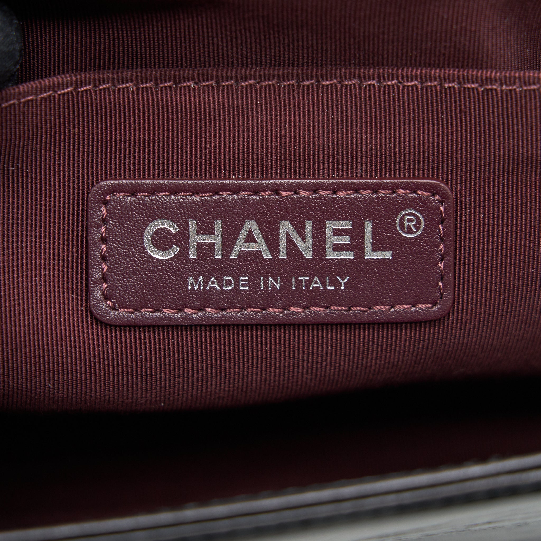 CHANEL OLD MEDIUM LEBOY BAG WITH CHAIN EDGE BLACK