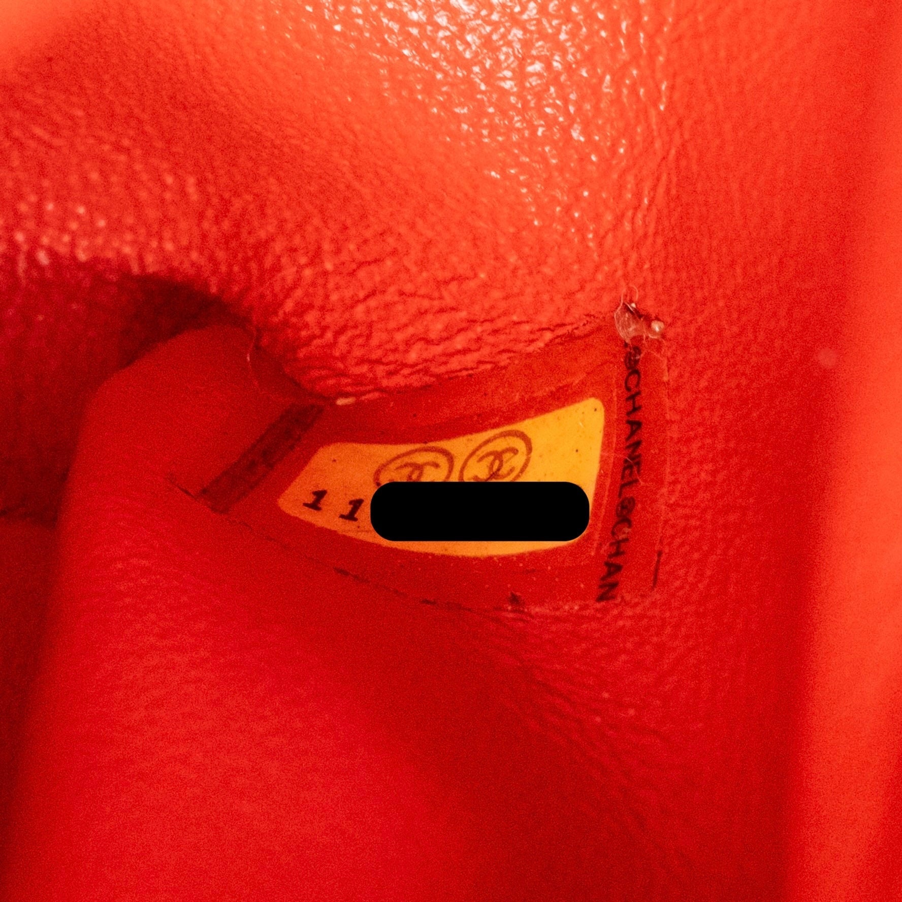 CHANEL CC CLUTCH BAG PERFORATED LAMBSKIN RED SHW