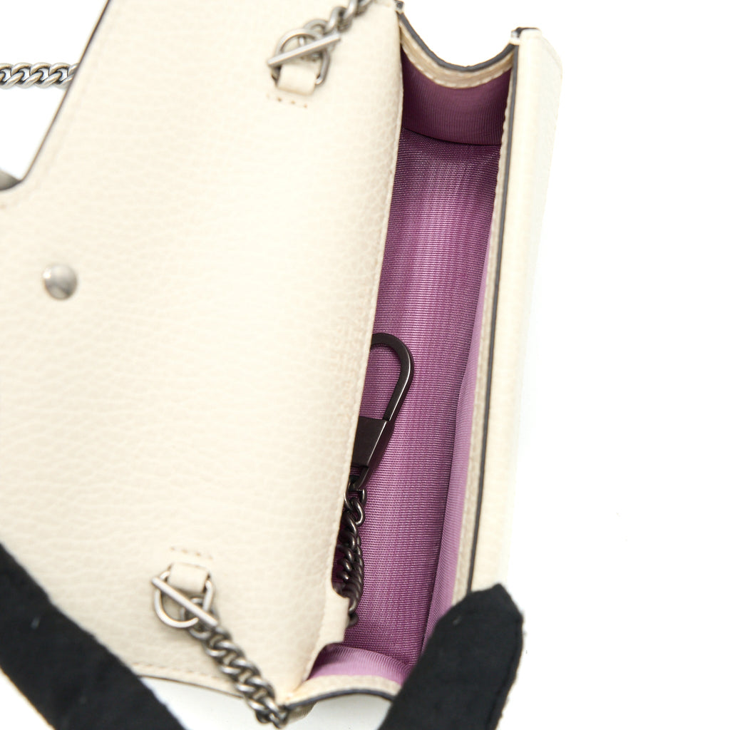 GUCCI SUPER MINI DIONYSUS CALFSKIN WHITE SHW