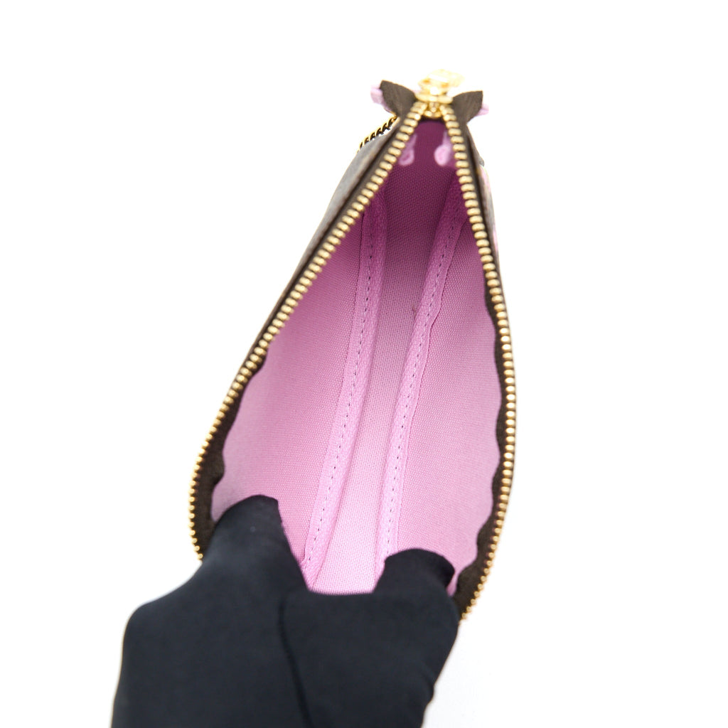 LOUIS VUITTON MINI POCHETTE LIMITED EDITION MONOGRAM CANVAS / PINK GHW