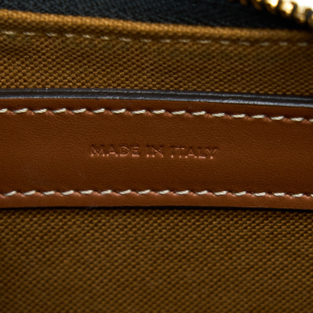 CELINE AVA BAG IN TRIOMPHE CANVAS AND CALFSKIN TAN