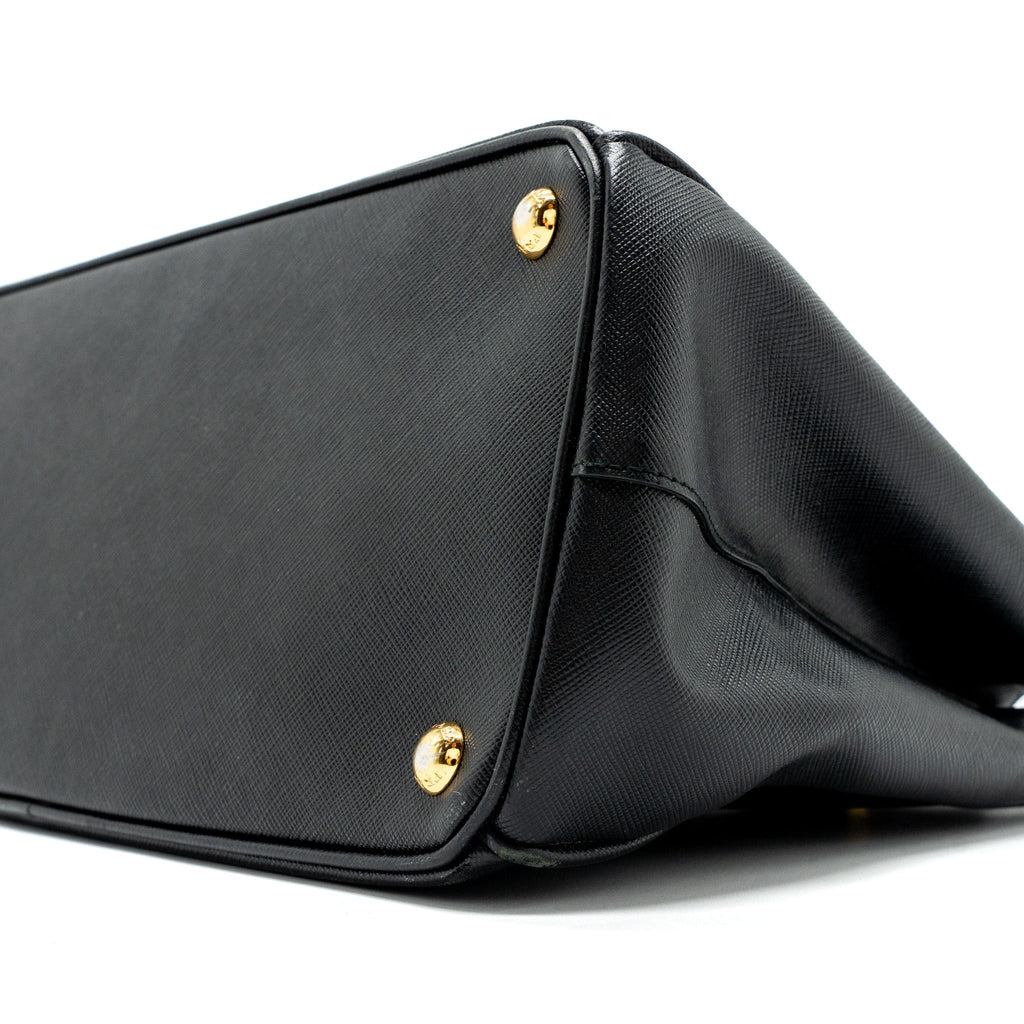 PRADA SAFFIANO TOTE BAG CALFSKIN BLACK GHW
