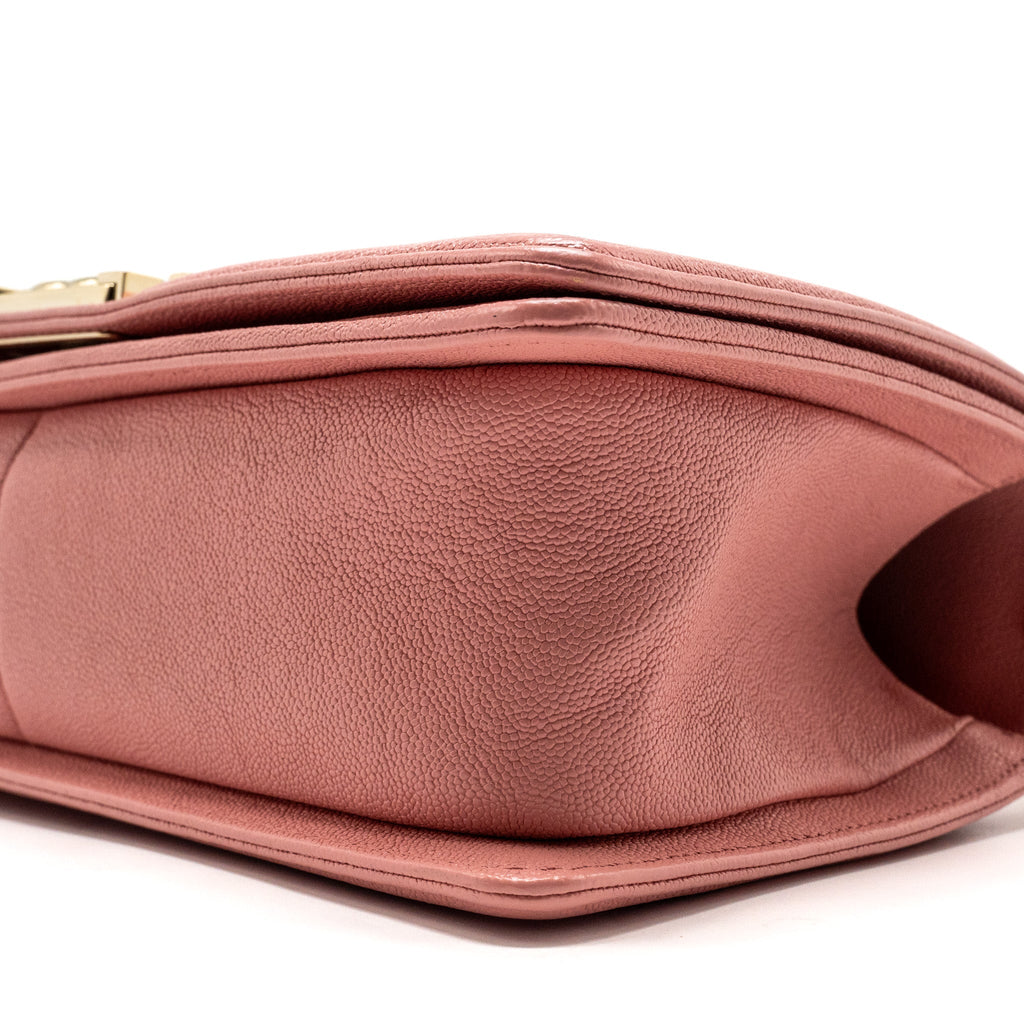 CHANEL MEDIUM BOY BAG CAVIAR PINK LGHW
