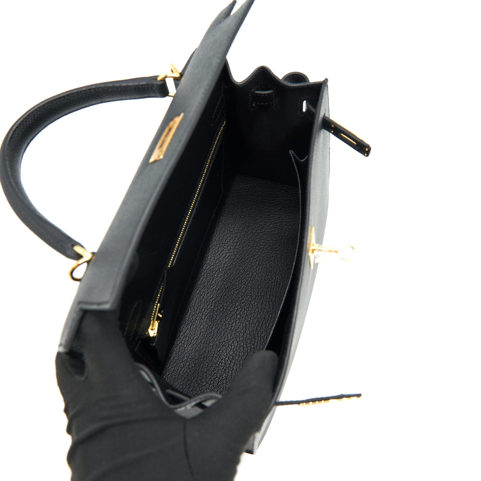 HERMES KELLY SELLIER 25 EPSOM BLACK GHW