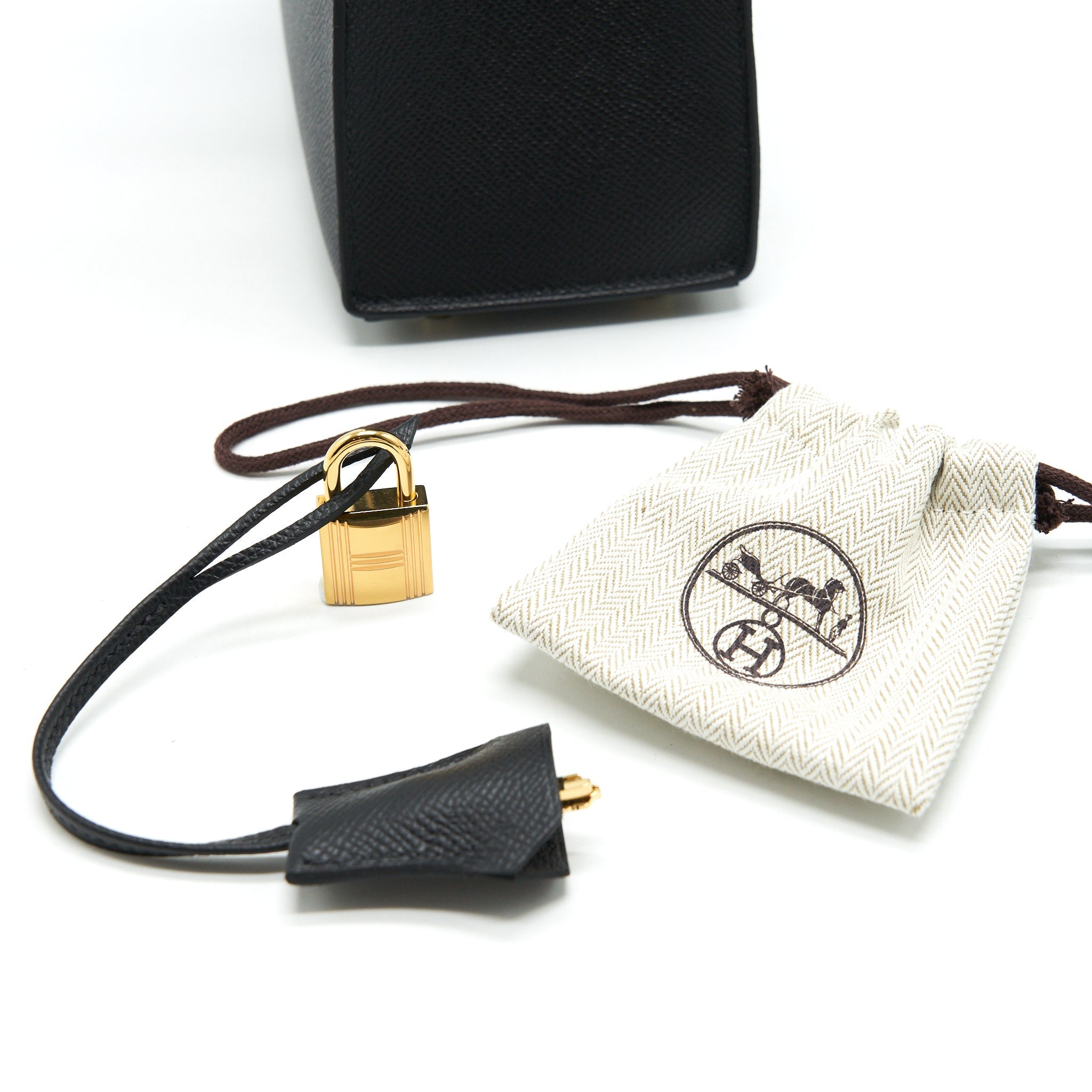 HERMES KELLY SELLIER 25 EPSOM BLACK GHW