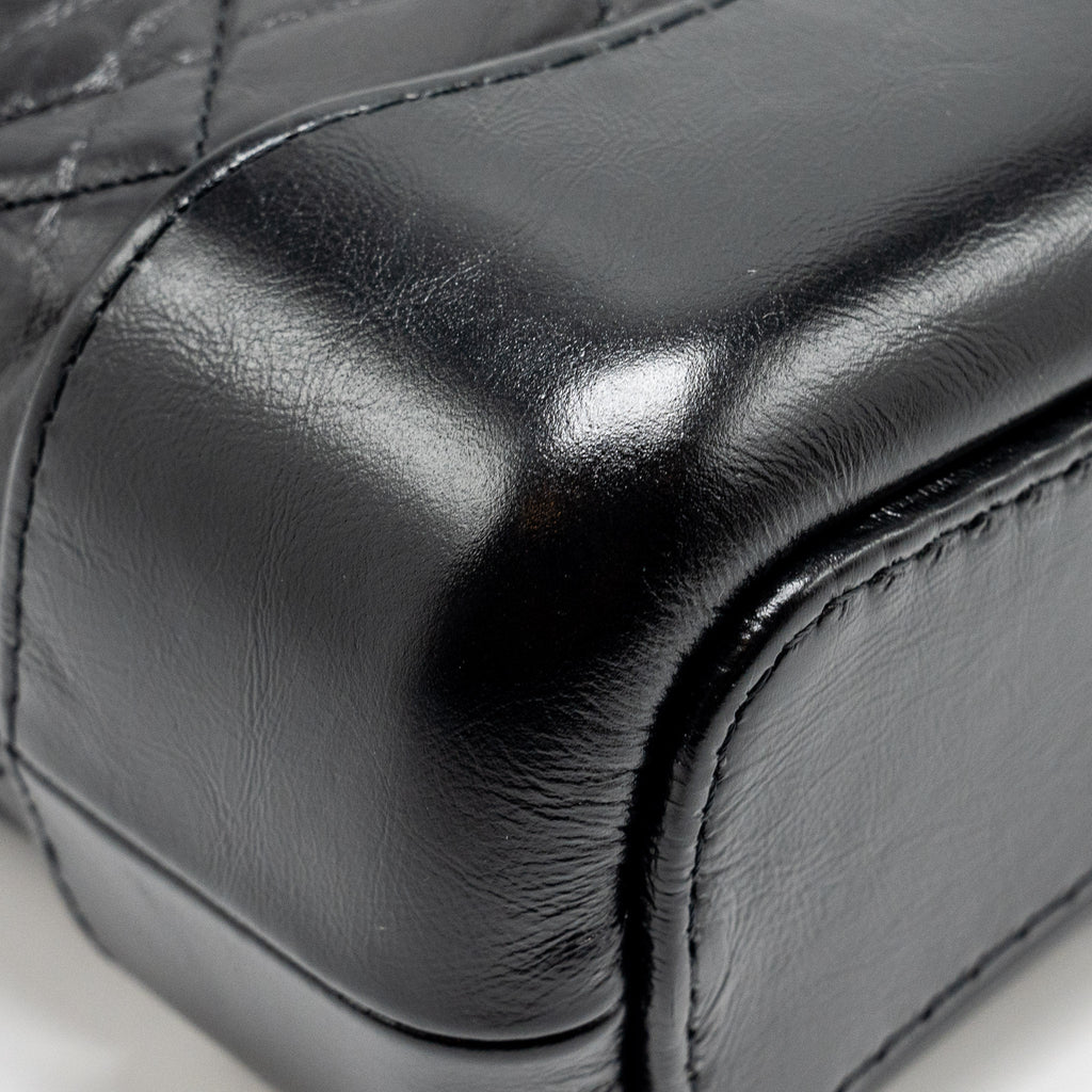 CHANEL SMALL GABRIELLE HOBO BAG AGED CALFSKIN SO BLACK