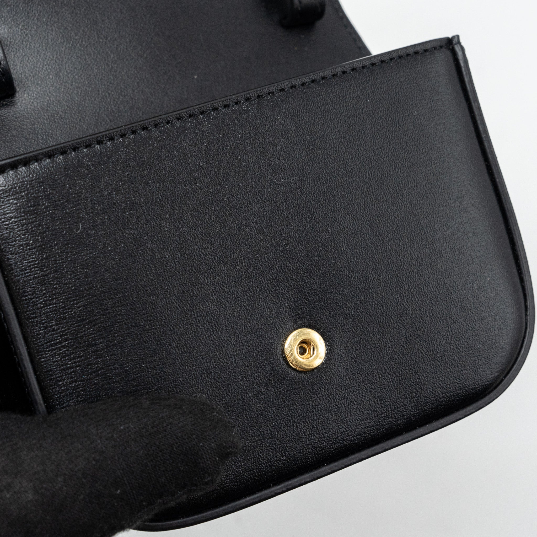 CELINE MINI CLAUDE SHINY CALFSKIN BLACK GHW