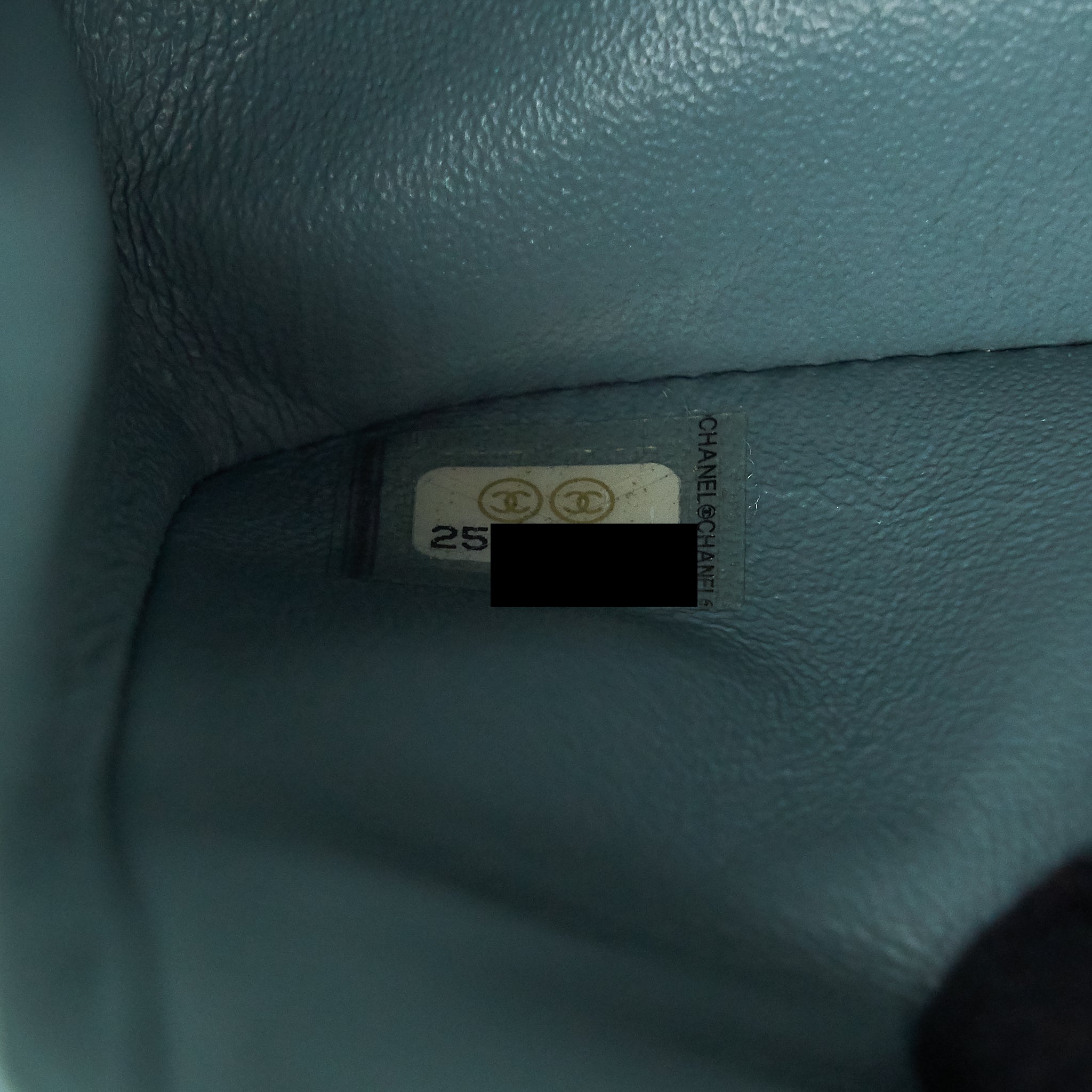 CHANEL CLASSIC DOUBLE FLAP BAG CAVIAR BLUE BRUSHED GHW