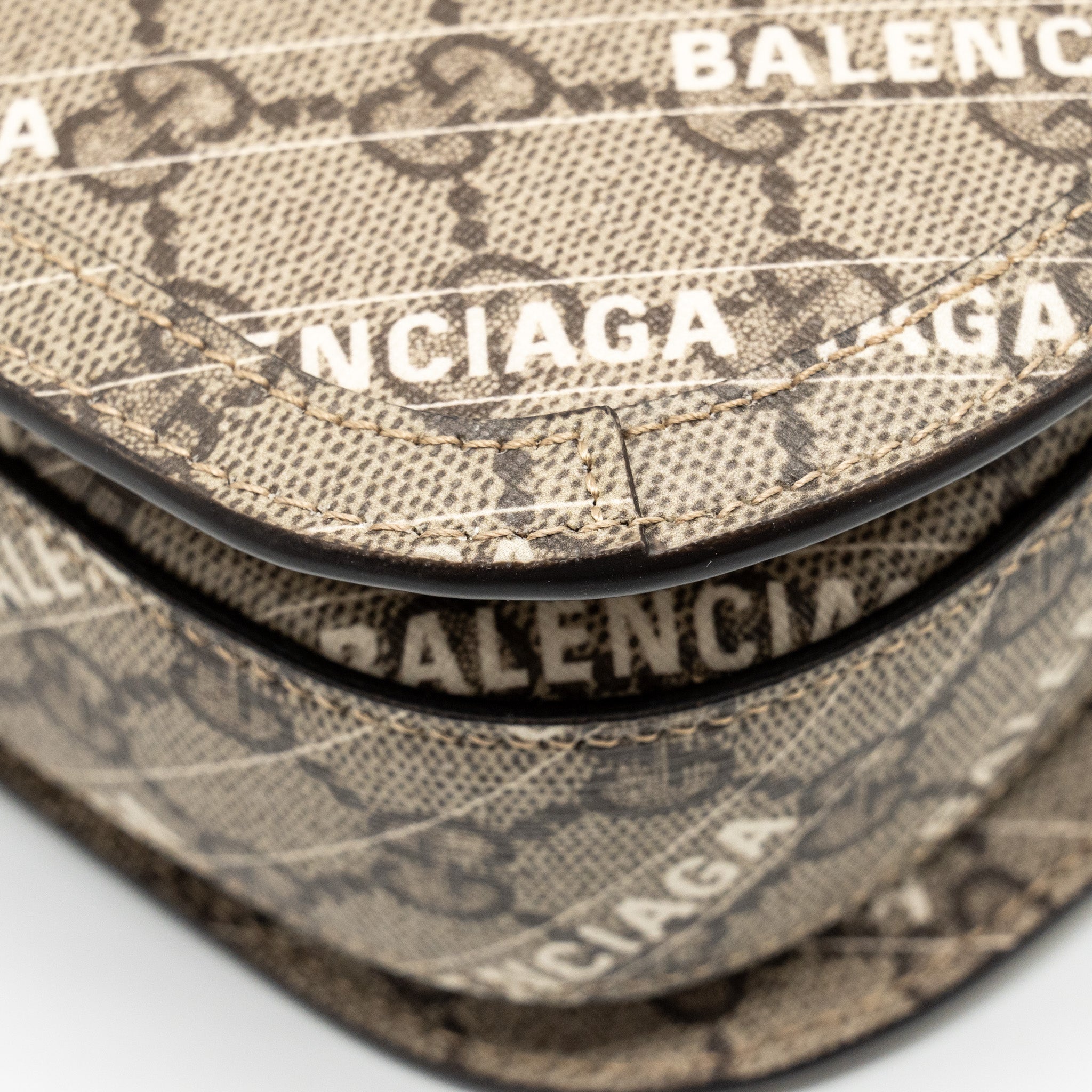 GUCCI X BALENCIAGA HORSEBIT 1955 BAG GG SUPREME/BALENCIAGA PRINT CANVAS GHW
