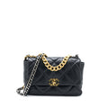 CHANEL MEDIUM 19 BAG GOATSKIN BLACK MULTICOLOUR HARDWARE