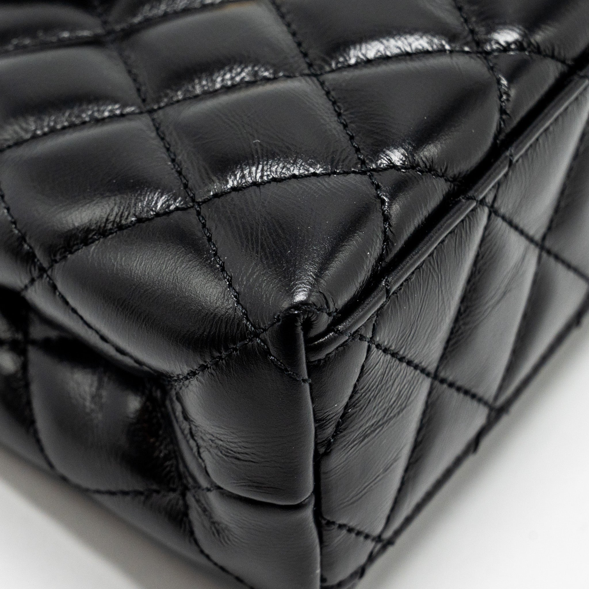 CHANEL 24A MINI SHOPPING TOTE/ MINI KELLY CALFSKIN BLACK GHW (MICROCHIP)
