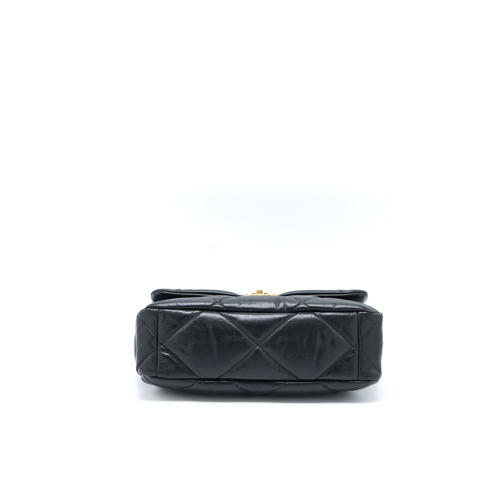CHANEL MEDIUM 19 BAG GOATSKIN BLACK MULTICOLOUR HARDWARE