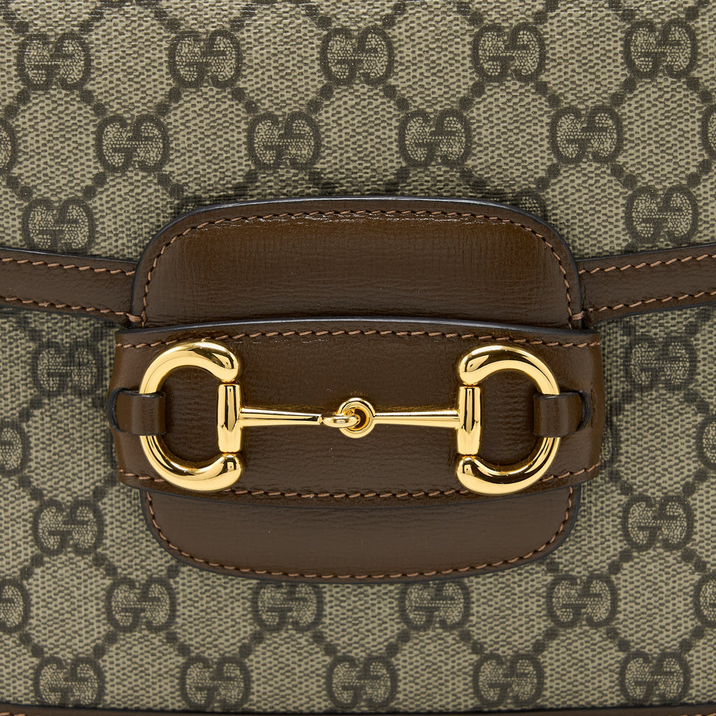 GUCCI HORSEBIT 1955 SHOULDER BAG GG SUPREME GHW