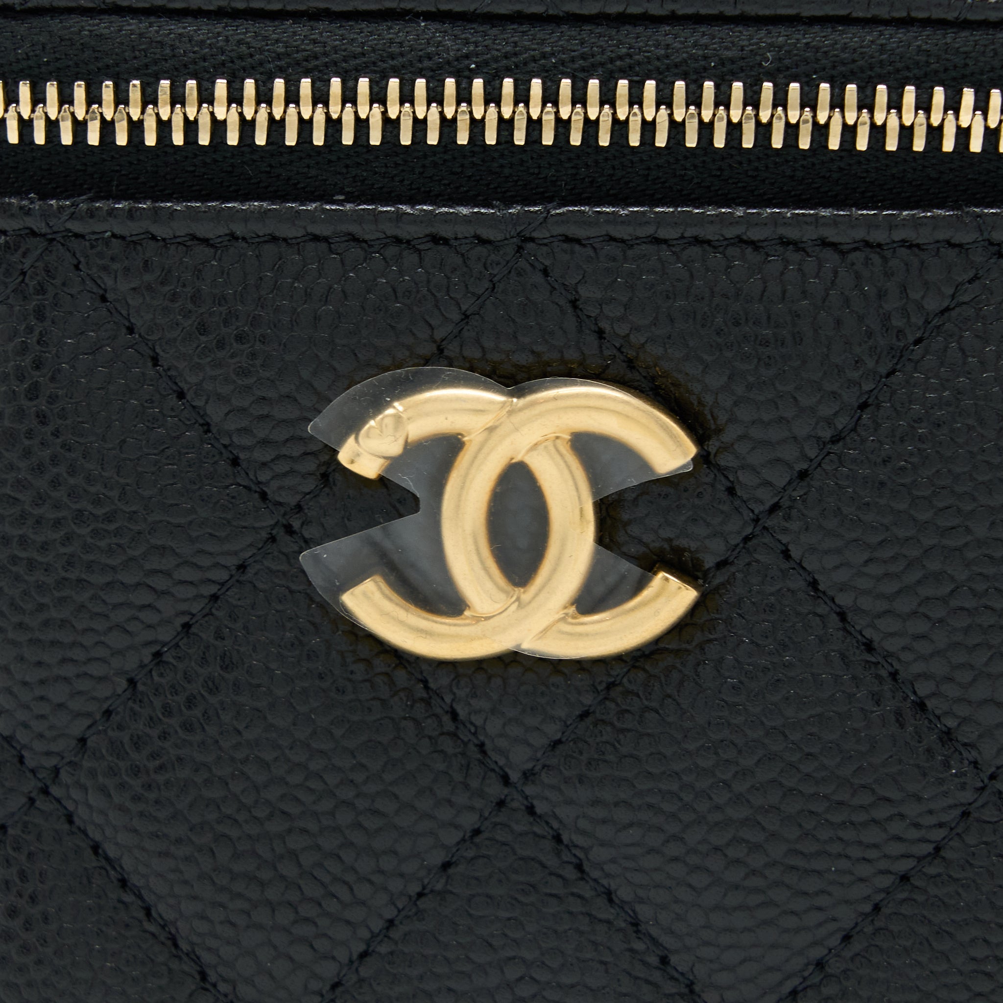 CHANEL 23P COCO LOVE MINI VANITY CASE CAVIAR BLACK GHW (MICROCHIP)