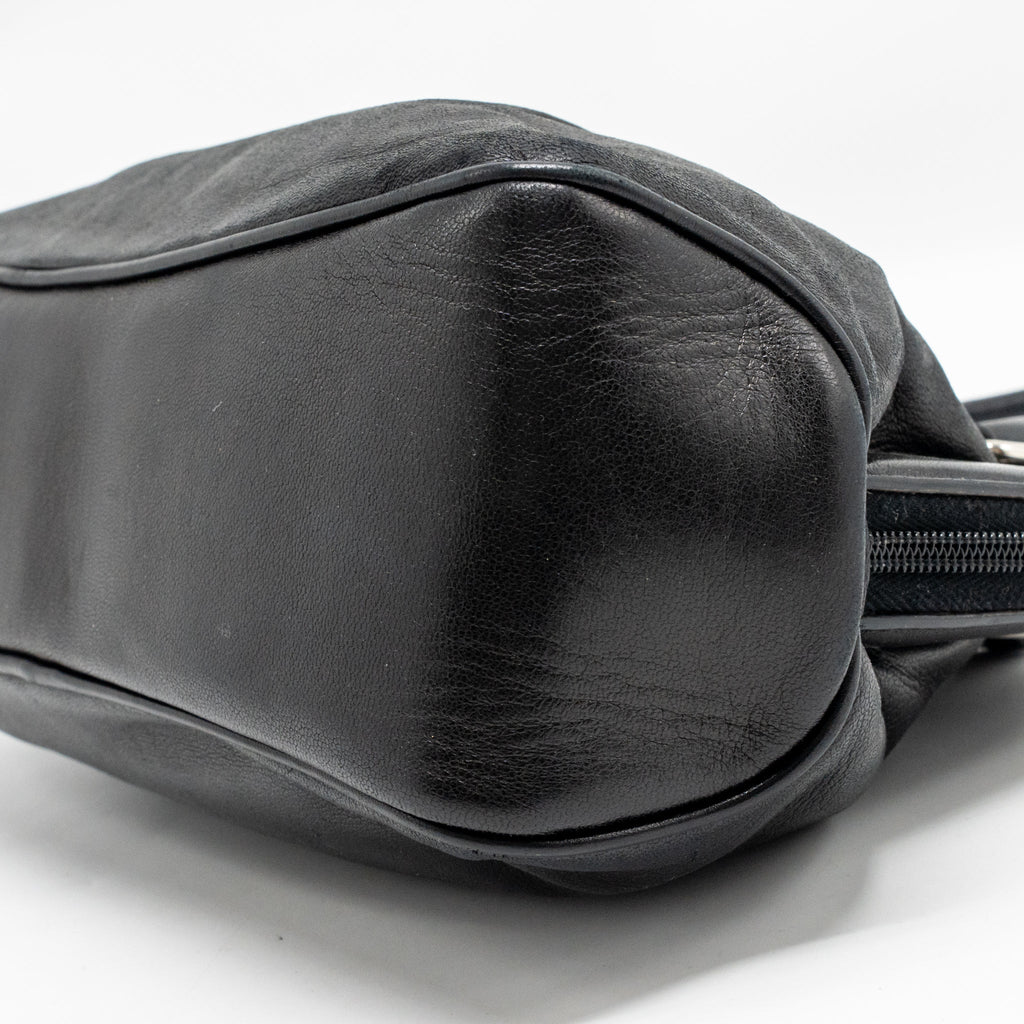 PRADA TOP HANDLE DANGLE BAG LEATHER BLACK SHW