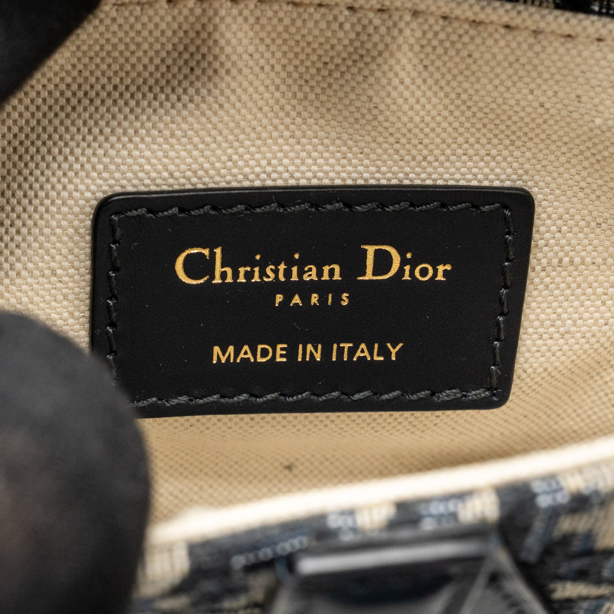 DIOR MINI SADDLE BAG OBLIQUE JACQUARD CANVAS BLUE GHW