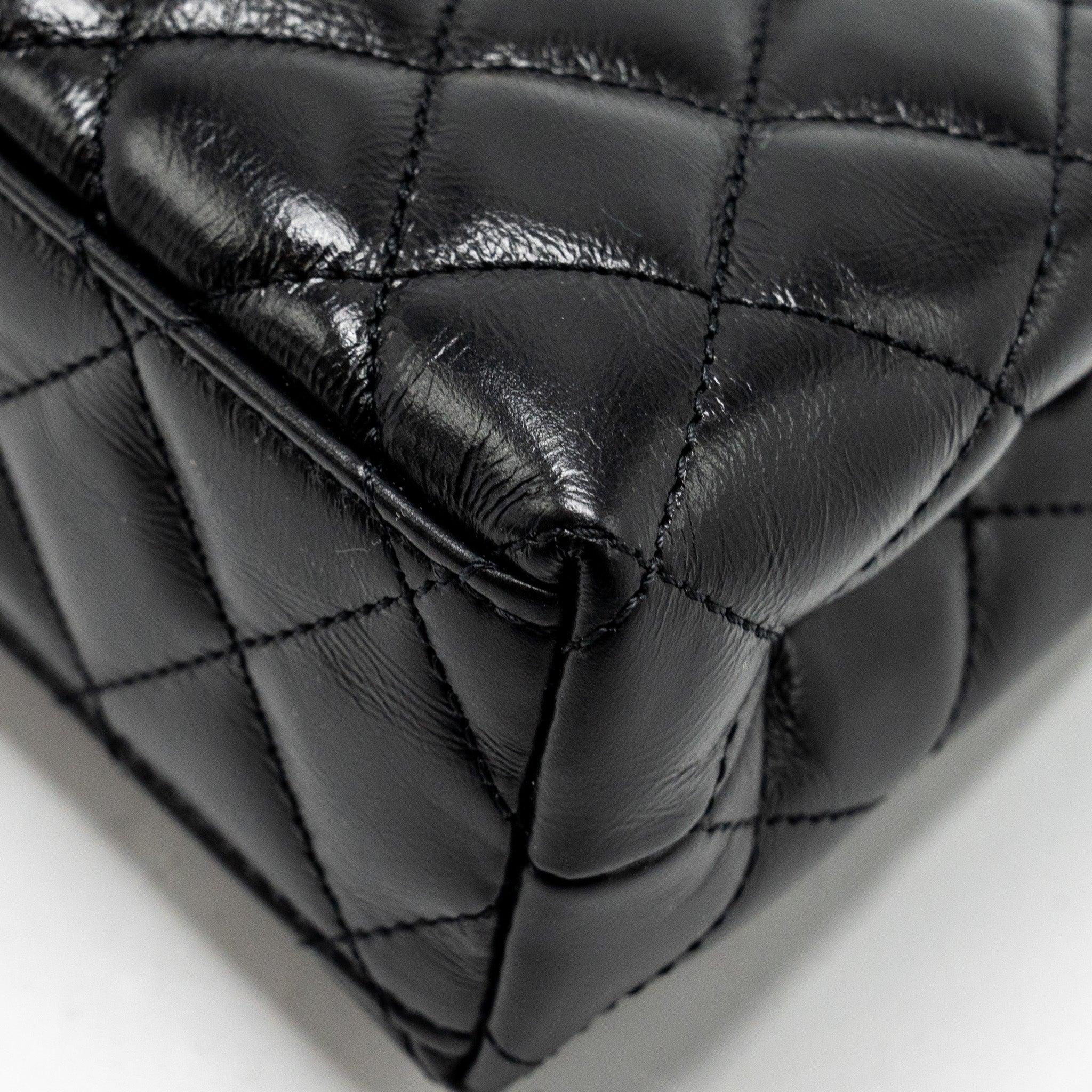 CHANEL 24A MINI SHOPPING TOTE/ MINI KELLY CALFSKIN BLACK GHW (MICROCHIP)