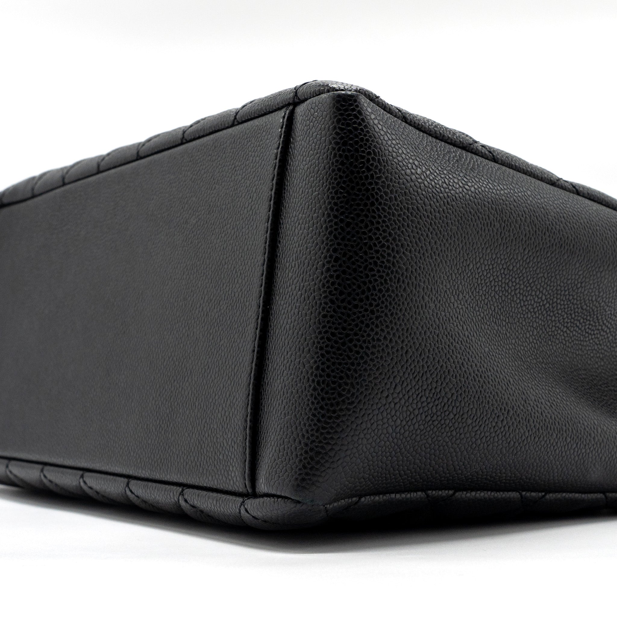 CHANEL GRAND SHOPPING TOTE BAG CAVIAR BLACK SHW