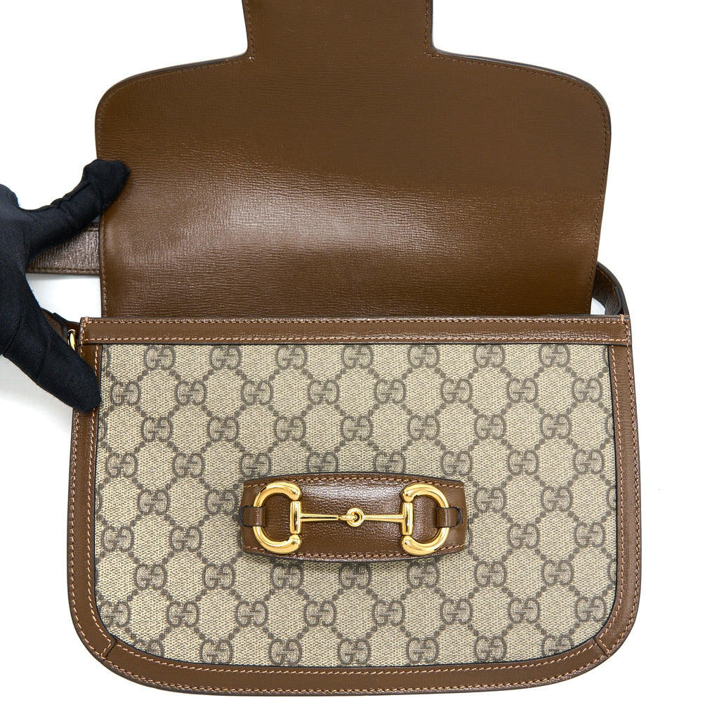 GUCCI HORSEBIT 1955 SHOULDER BAG GG SUPREME GHW