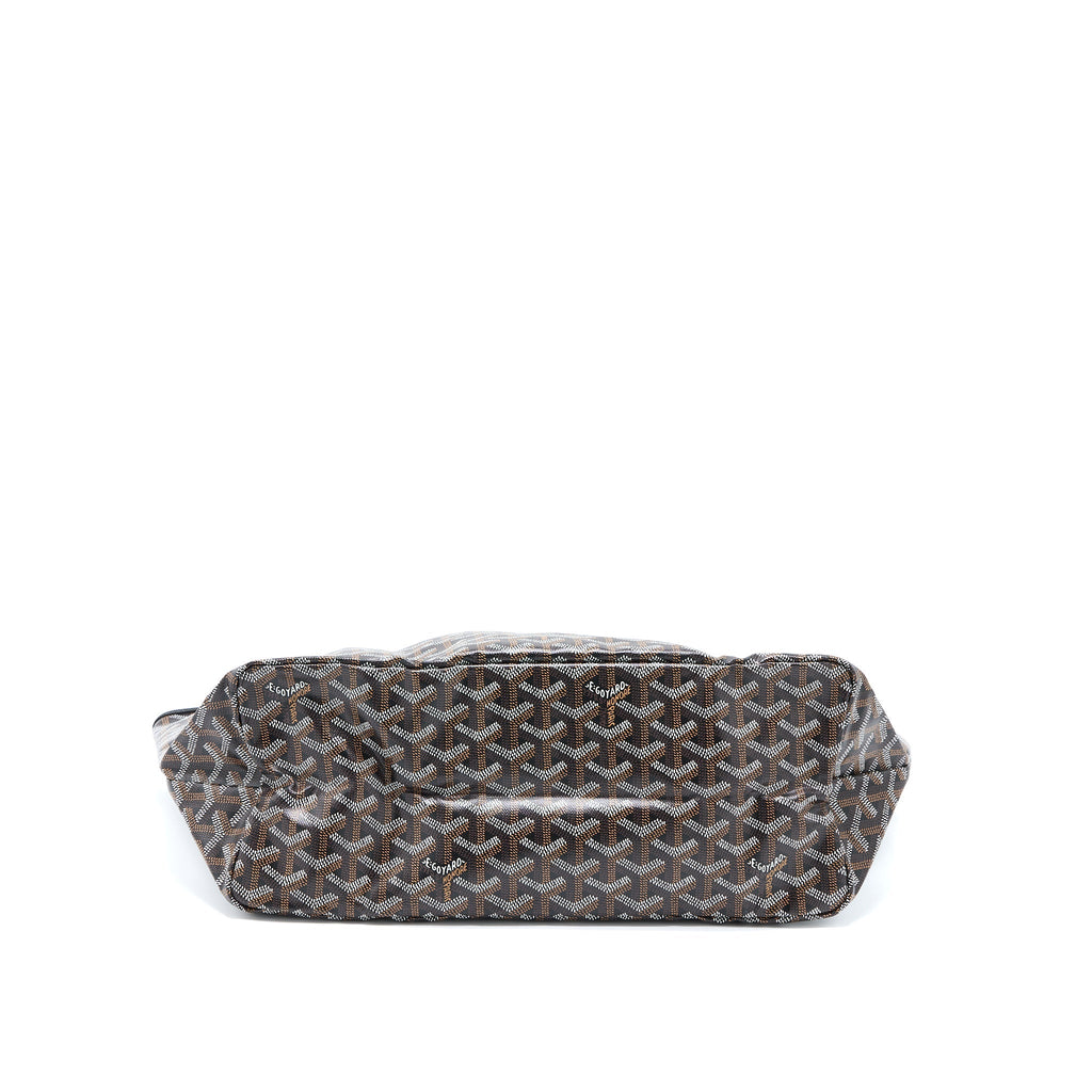 GOYARD SAINT LOUIS PM TOTE BAG GOYARDINE CANVAS BLACK