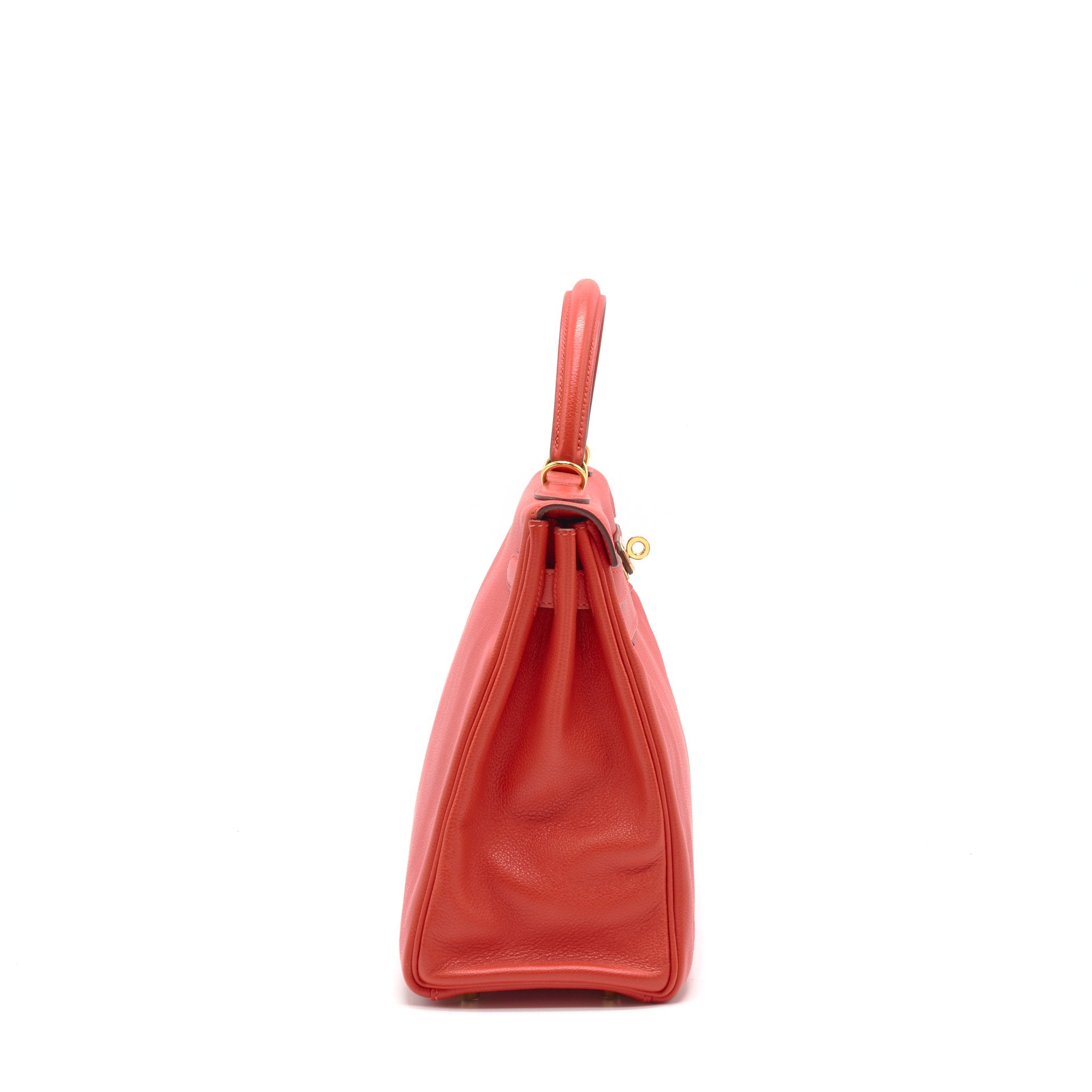 HERMES KELLY 32 EVERCOLOR S5 ROUGE TOMATE GHW