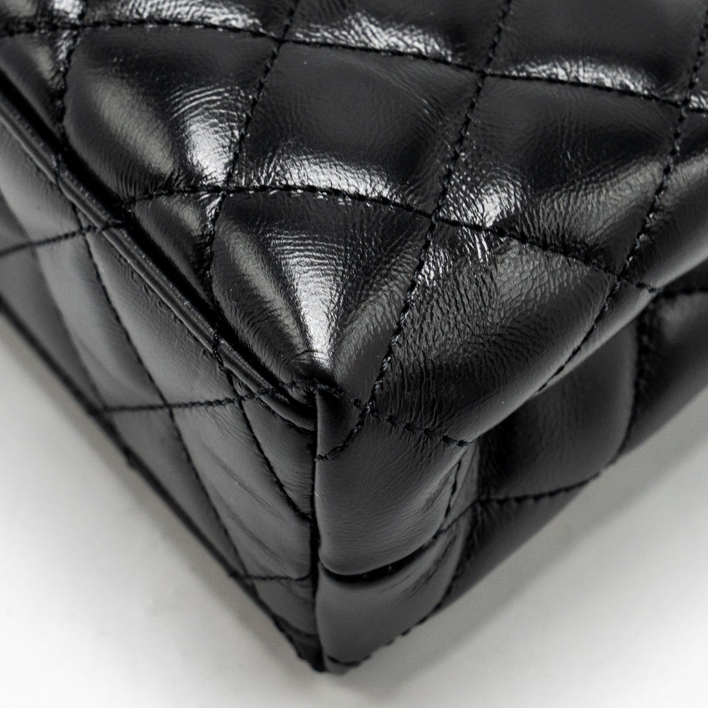 CHANEL 24A MINI SHOPPING TOTE/ MINI KELLY CALFSKIN BLACK GHW (MICROCHIP)