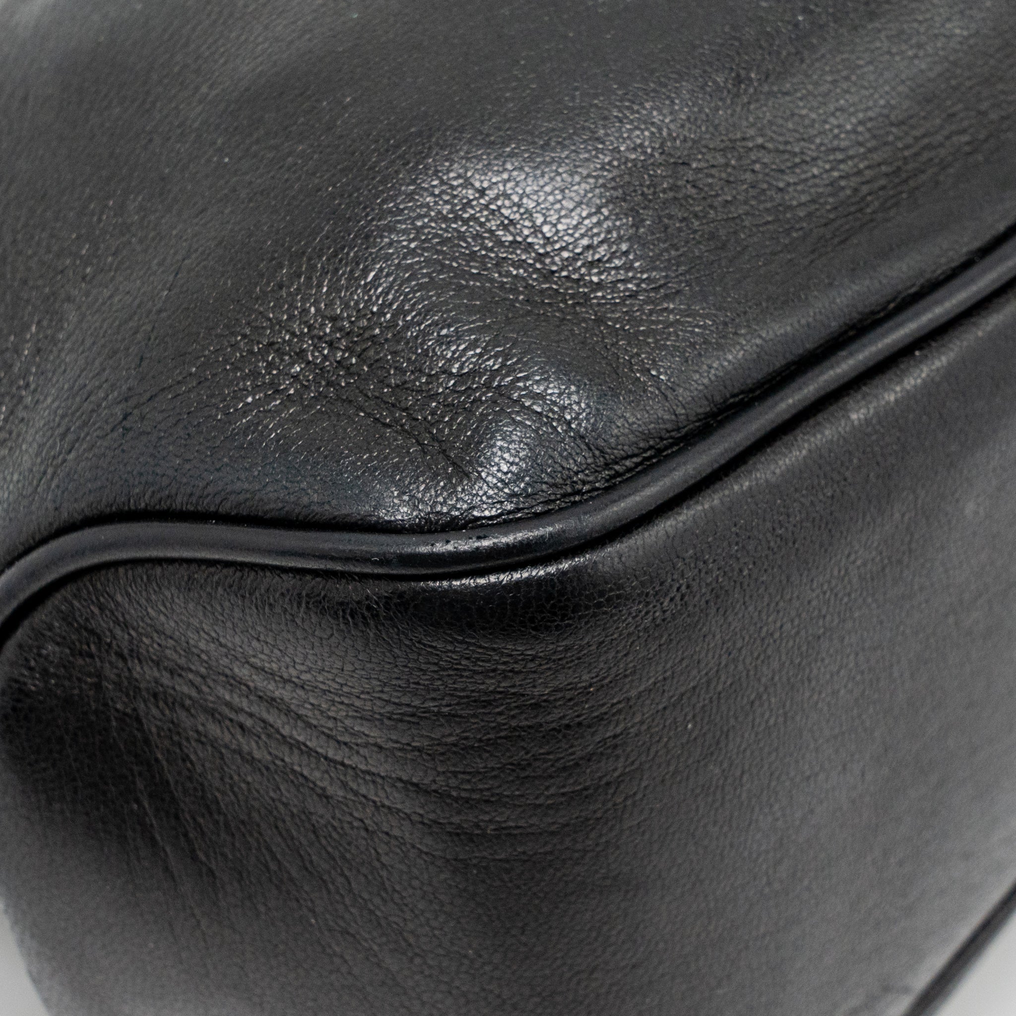 PRADA TOP HANDLE DANGLE BAG LEATHER BLACK SHW