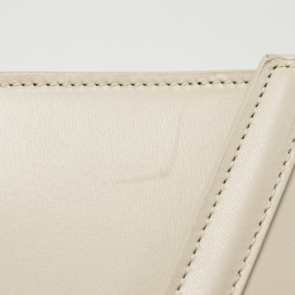 SAINT LAURENT/YSL CASSANDRA CHAIN WALLET CALFSKIN WHITE GHW