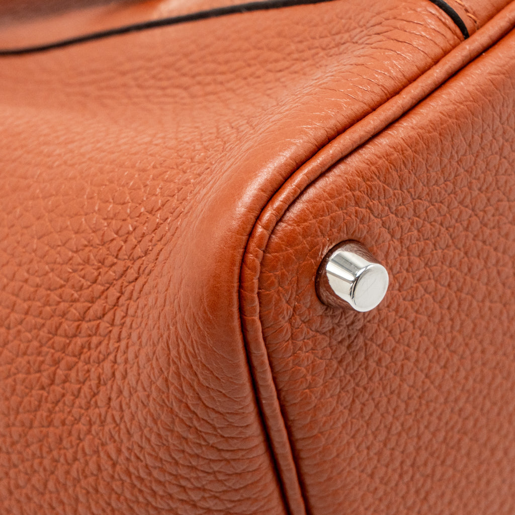 HERMES PICOTIN 18 LOCK BAG CLEMENCE CUIVRE/CAPUCINE SHW