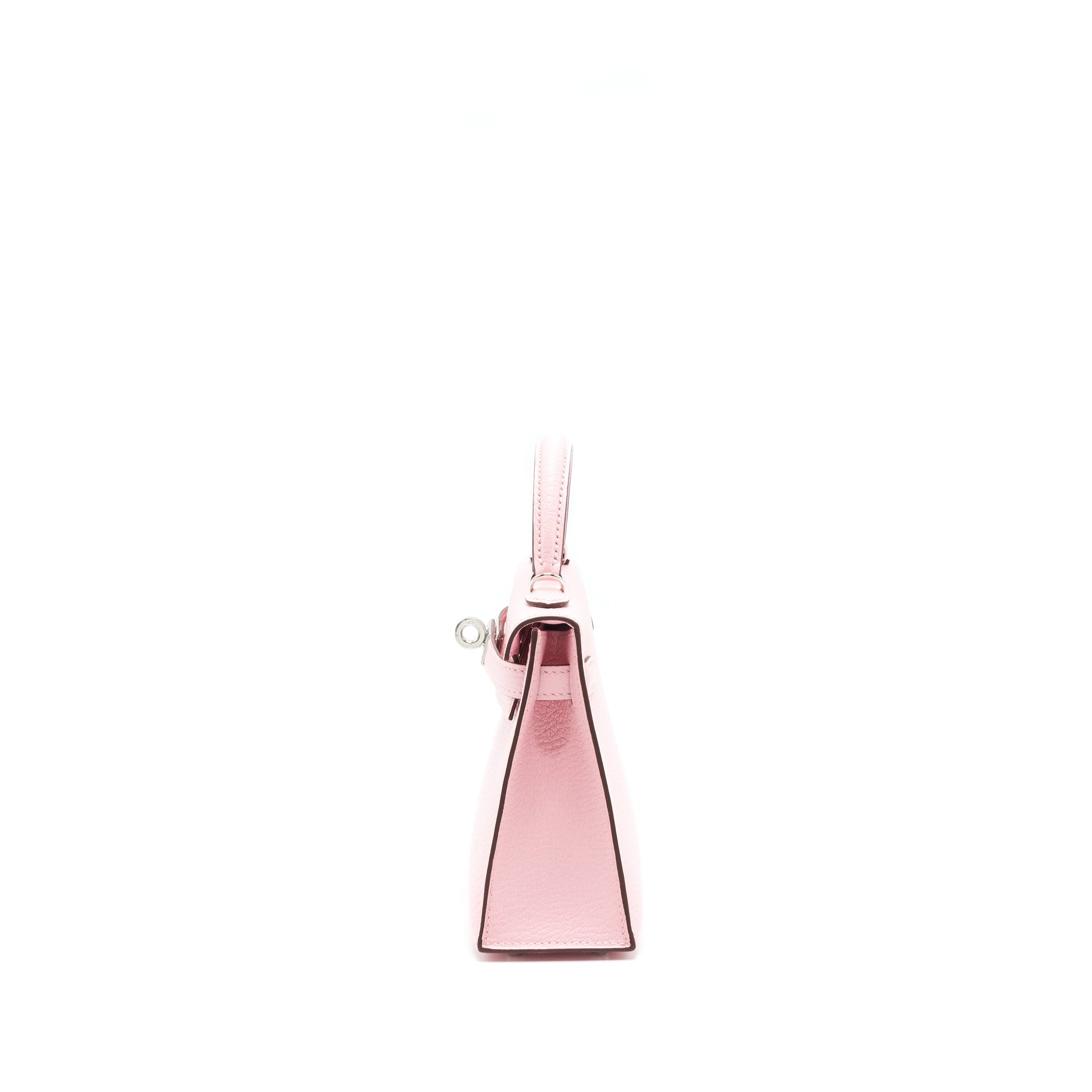 HERMES MINI KELLY Ⅱ CHEVRE 3Q ROSE SAKURA SHW