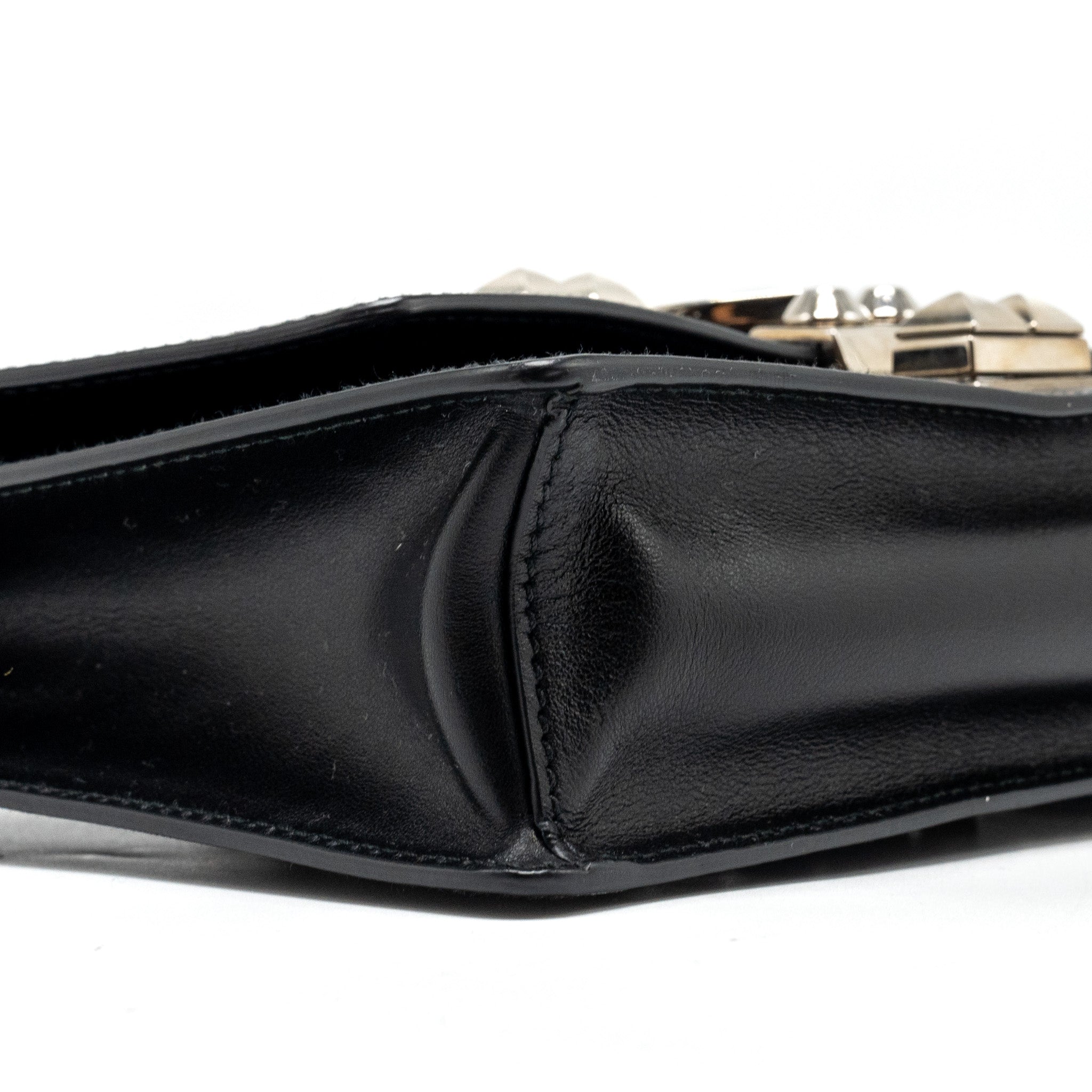 PRADA ELECTRA CITY FLAP BAG CALFSKIN BLACK / RED SHW