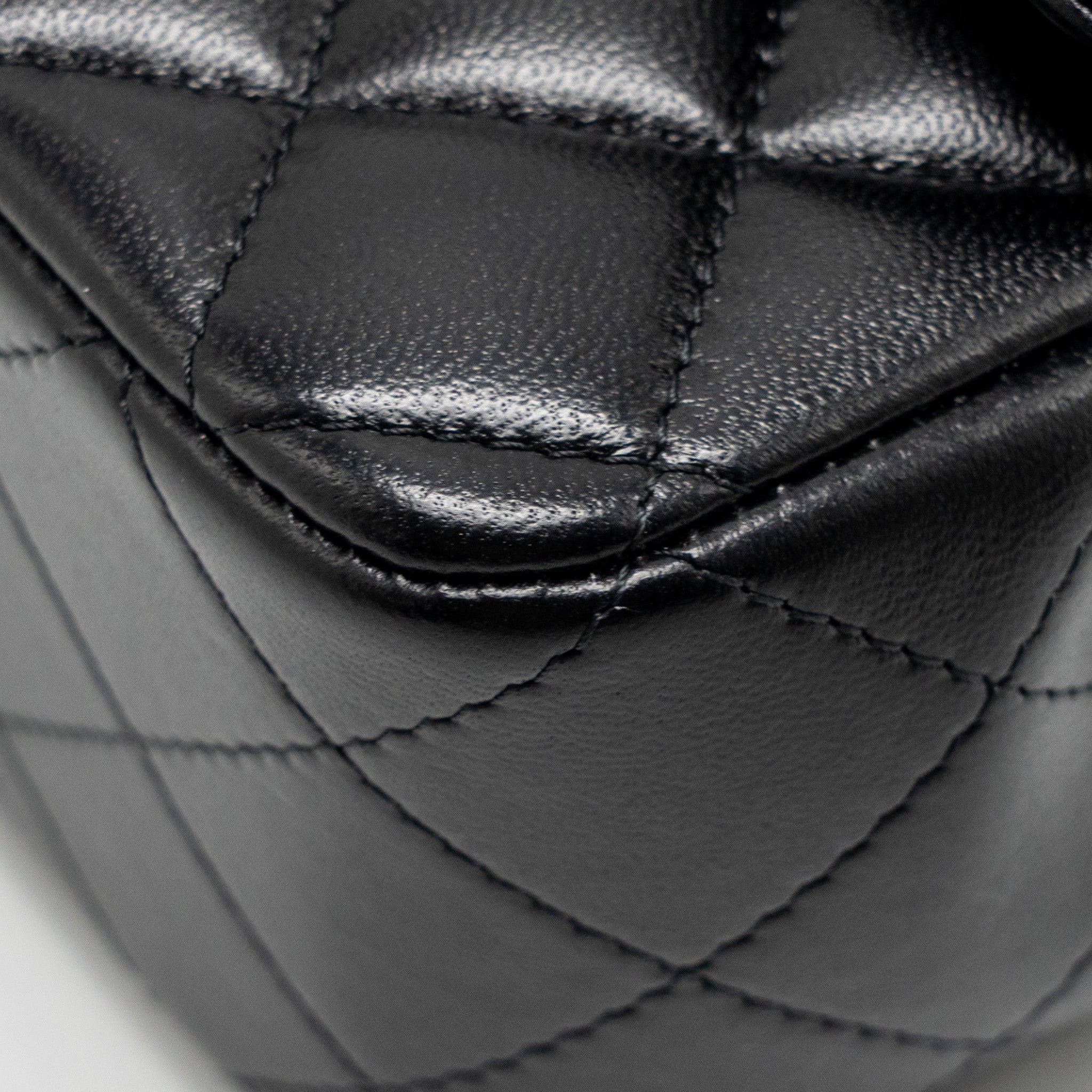 CHANEL TOP HANDLE MINI RECTANGULAR LAMBSKIN BLACK LGHW (MICROCHIP)