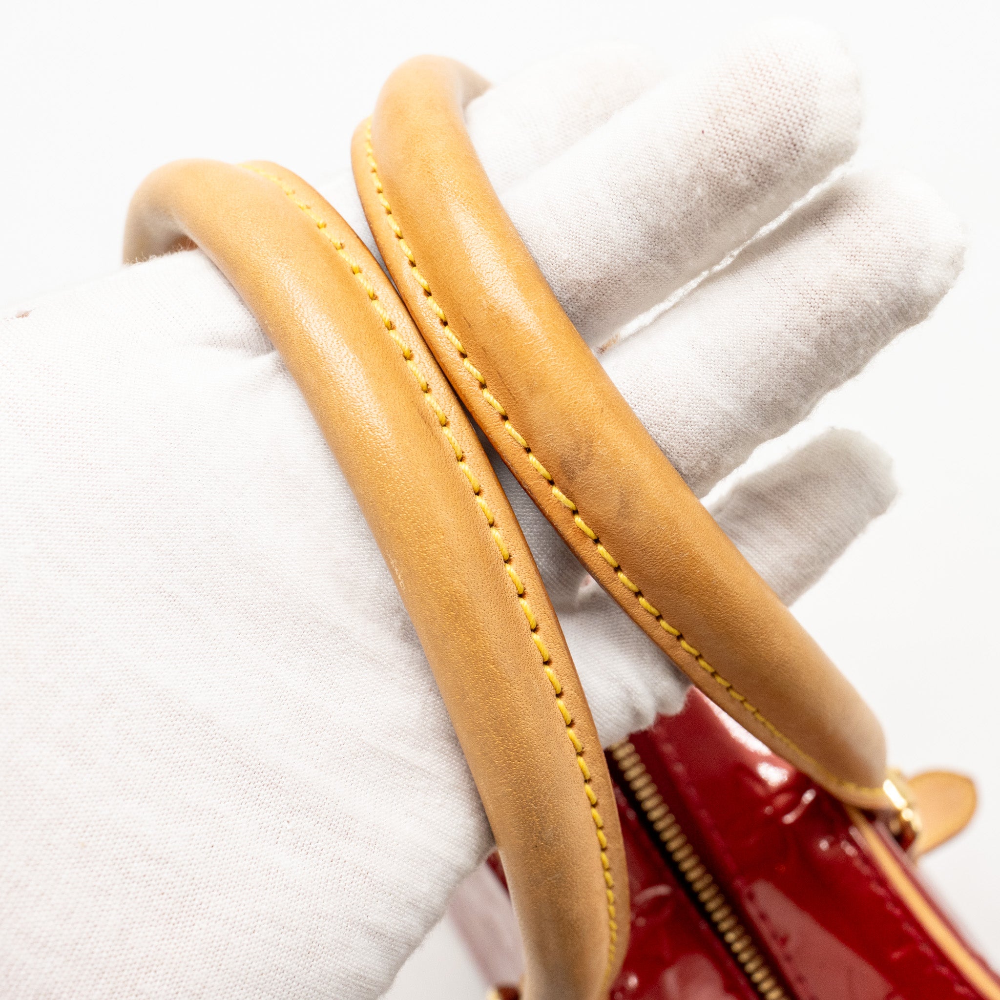 LOUIS VUITTON TROUVILLE PATENT LEATHER RED GHW