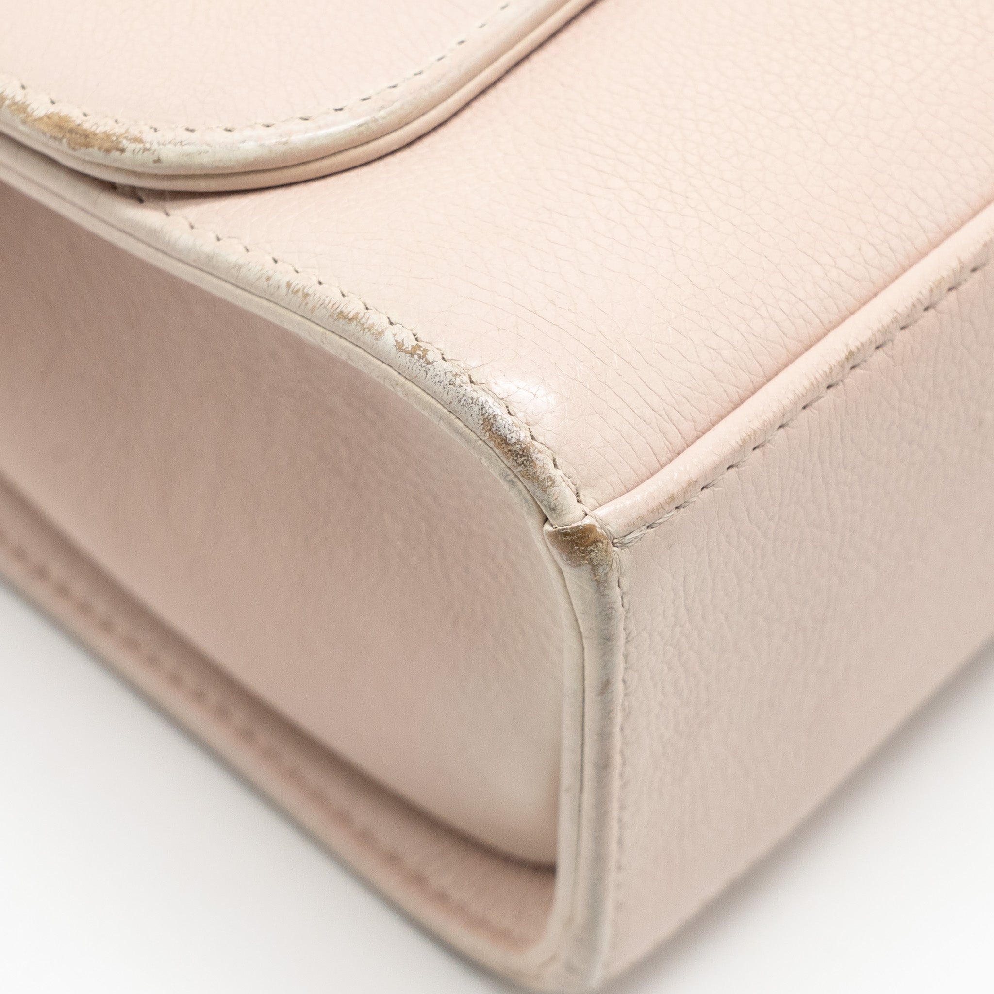 CHANEL 17C CLICK LABEL SHOULDER BAG CALFSKIN LIGHT PINK LGHW