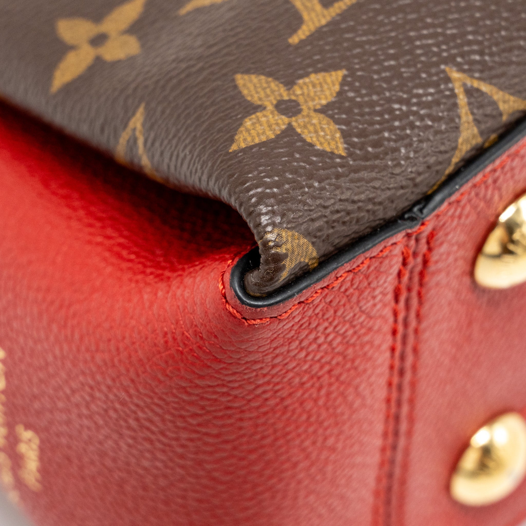 LOUIS VUITTON SURENE BB MONOGRAM CANVAS RED GHW