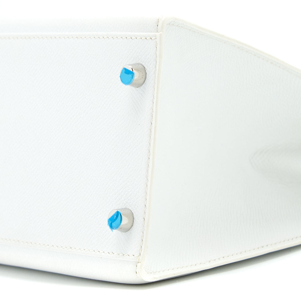 HERMES KELLY 32 EPSOM BLANC SHW