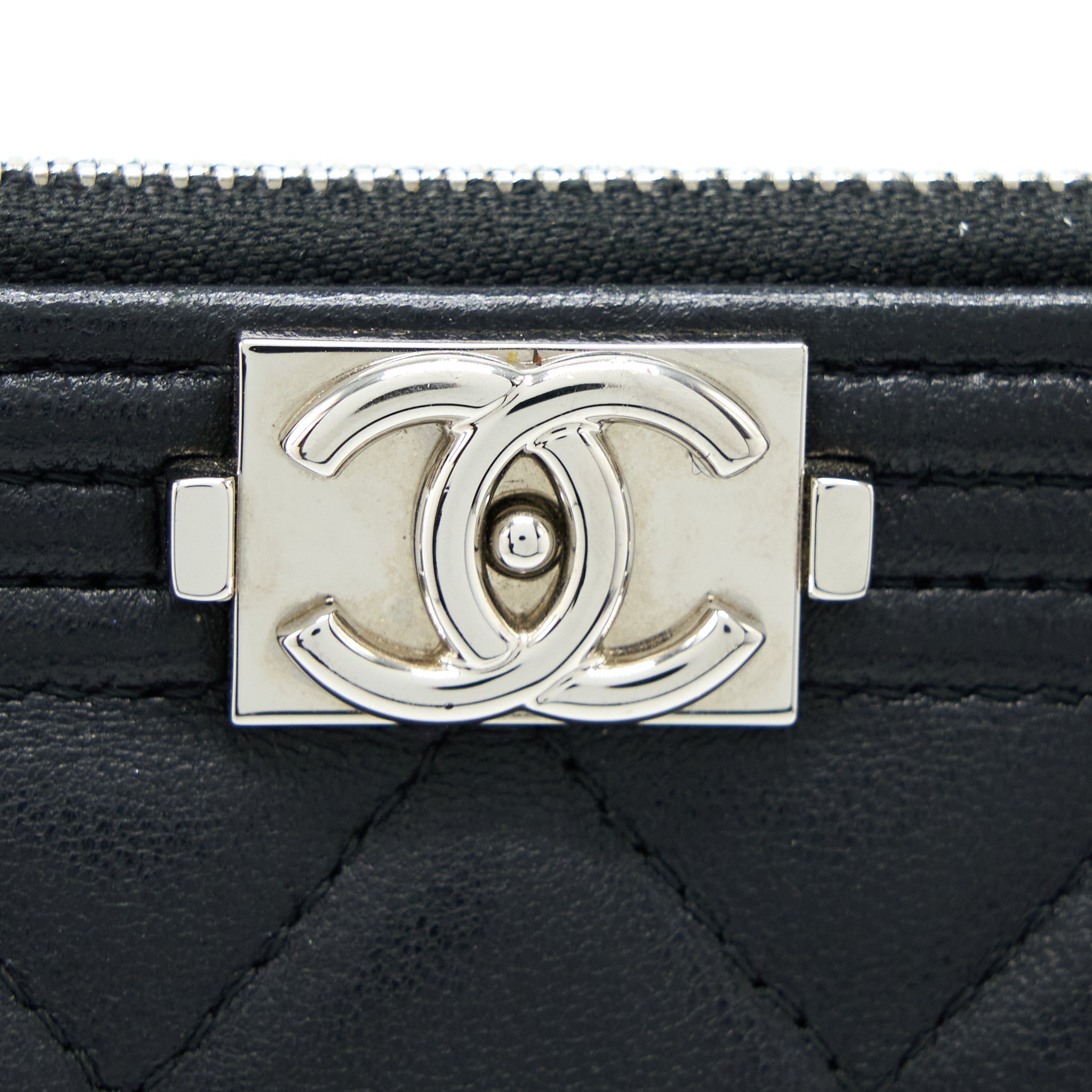 CHANEL BOY CLUTCH LAMBSKIN BLACK SHW