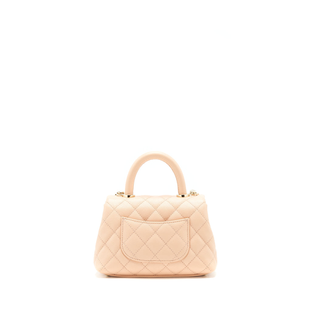 CHANEL EXTRA MINI COCO HANDLE 20CM CAVIAR LIGHT PINK LGHW