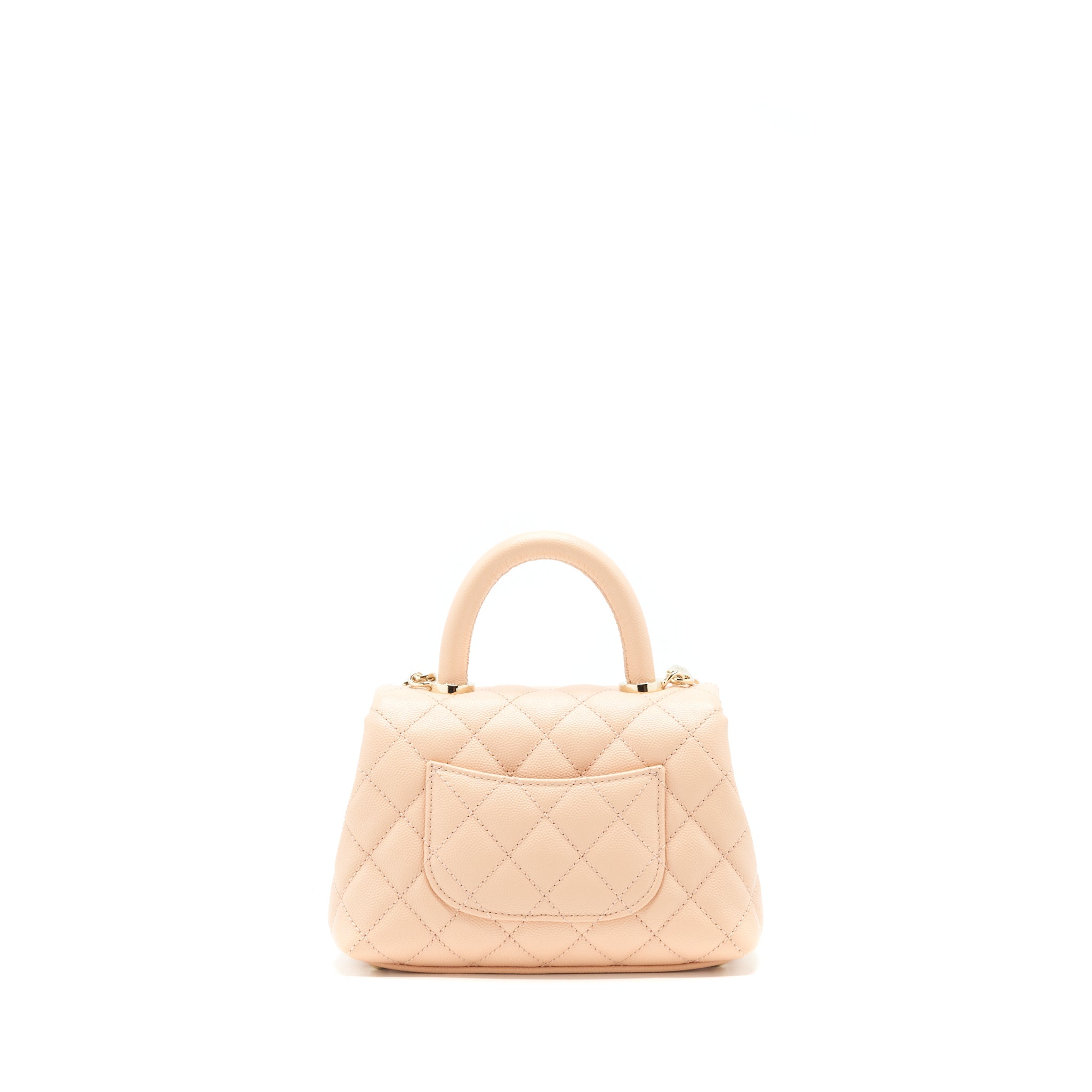 CHANEL EXTRA MINI COCO HANDLE 20CM CAVIAR LIGHT PINK LGHW