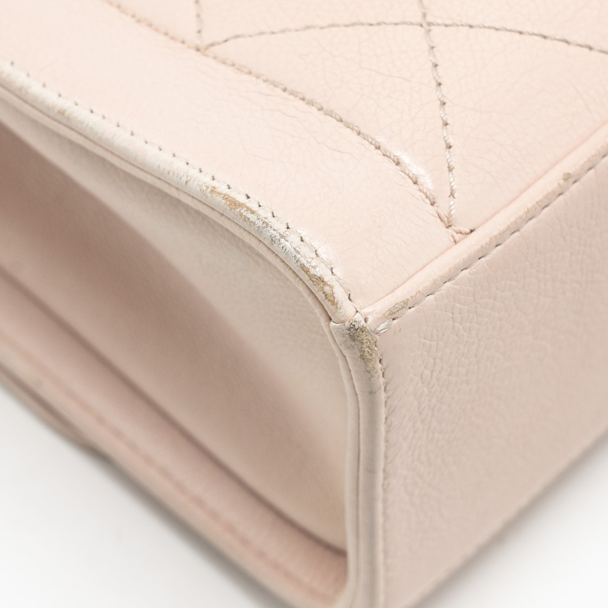 CHANEL 17C CLICK LABEL SHOULDER BAG CALFSKIN LIGHT PINK LGHW