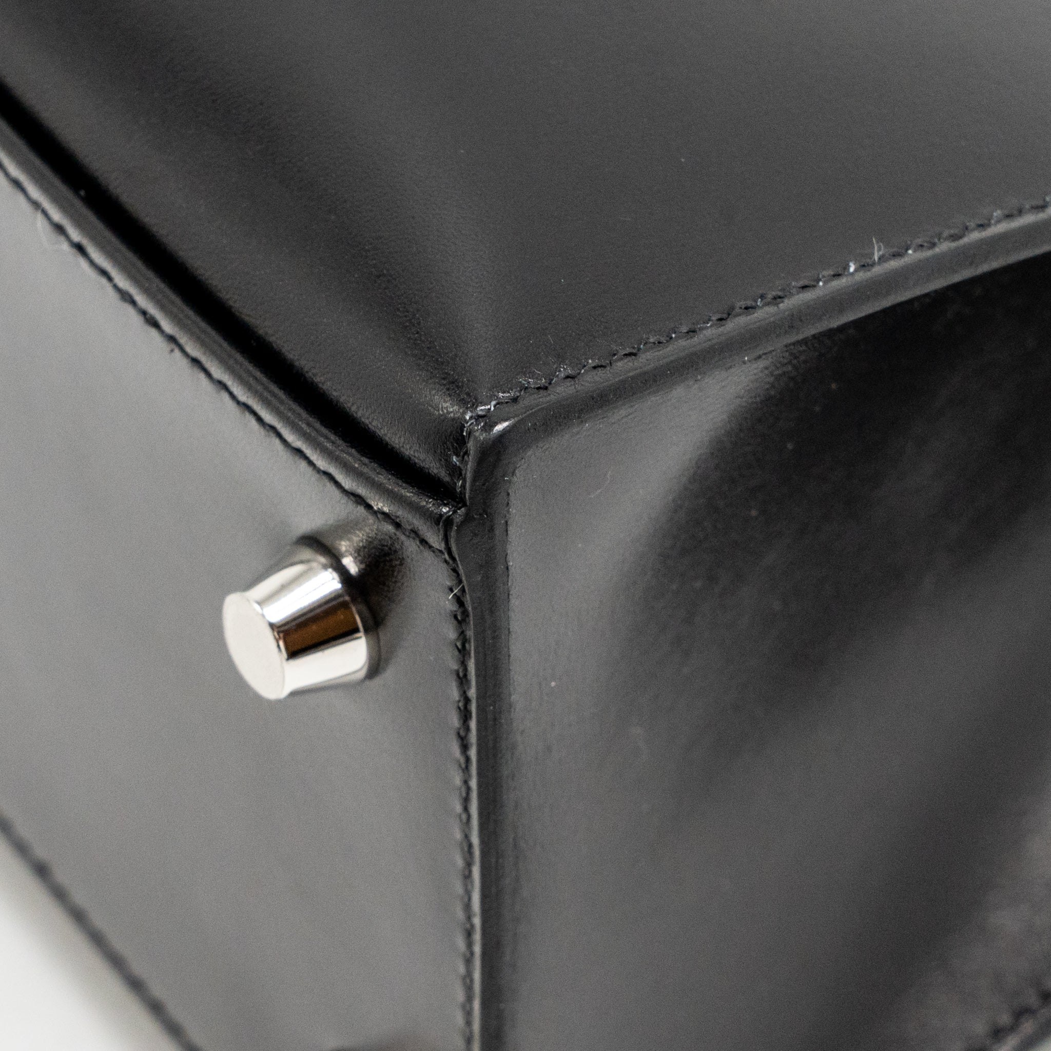 HERMES KELLY 25 BOX BLACK SHW