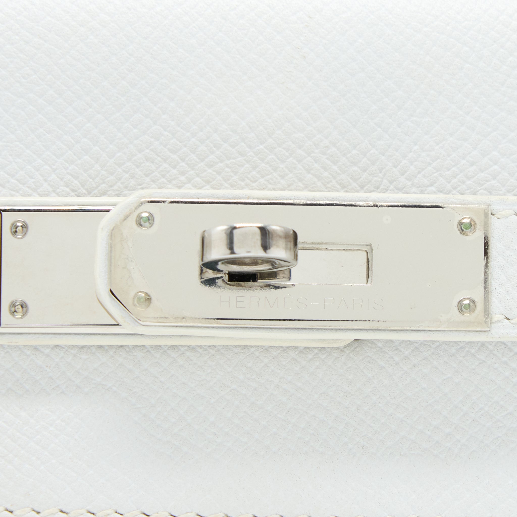 HERMES KELLY 32 EPSOM BLANC SHW