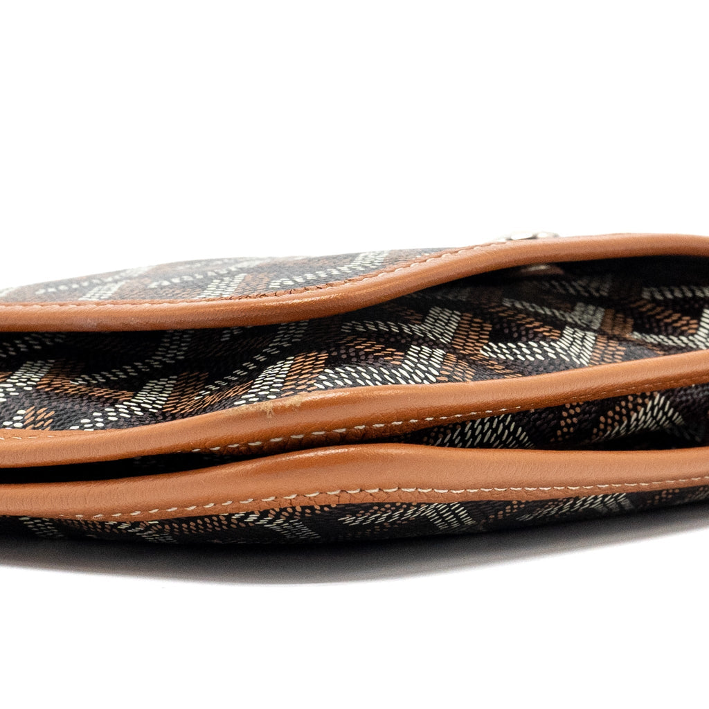 GOYARD PLUMET POCKET WALLET GOYARDLINE CANVAS / CALFSKIN TAN SHW